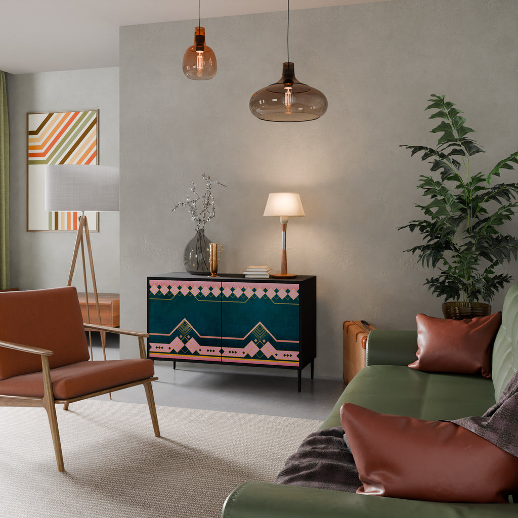 ROYAL COMPOSITION 2-Door Sideboard in Black Finish