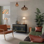 ROYAL ORDINARINESS Aparador de 2 Puertas en Acabado Negro