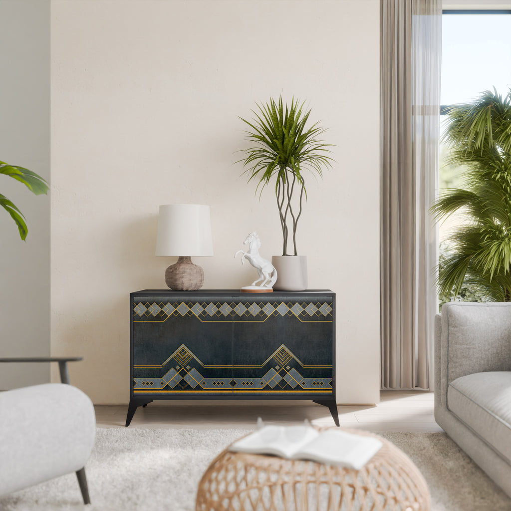 ROYAL ORDINARINESS 2-Door Sideboard in Black Finish