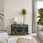 ROYAL ORDINARINESS Aparador de 2 Puertas en Acabado Negro