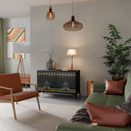 ROYAL ORDINARINESS Aparador de 2 Puertas en Acabado Negro