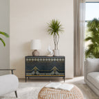 ROYAL ORDINARINESS Aparador de 2 Puertas en Acabado Negro