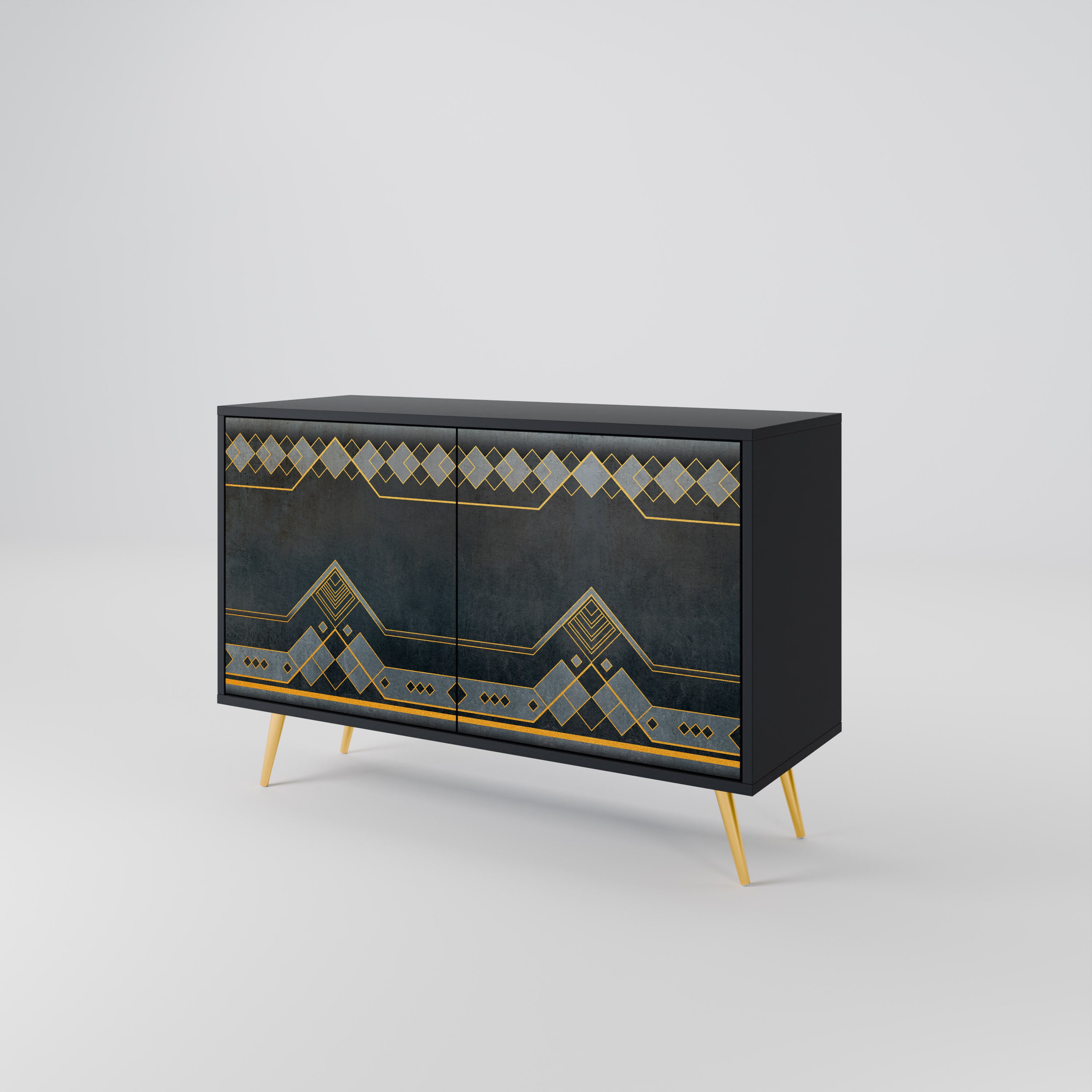 ROYAL ORDINARINESS 2-Door Sideboard in Black Finish