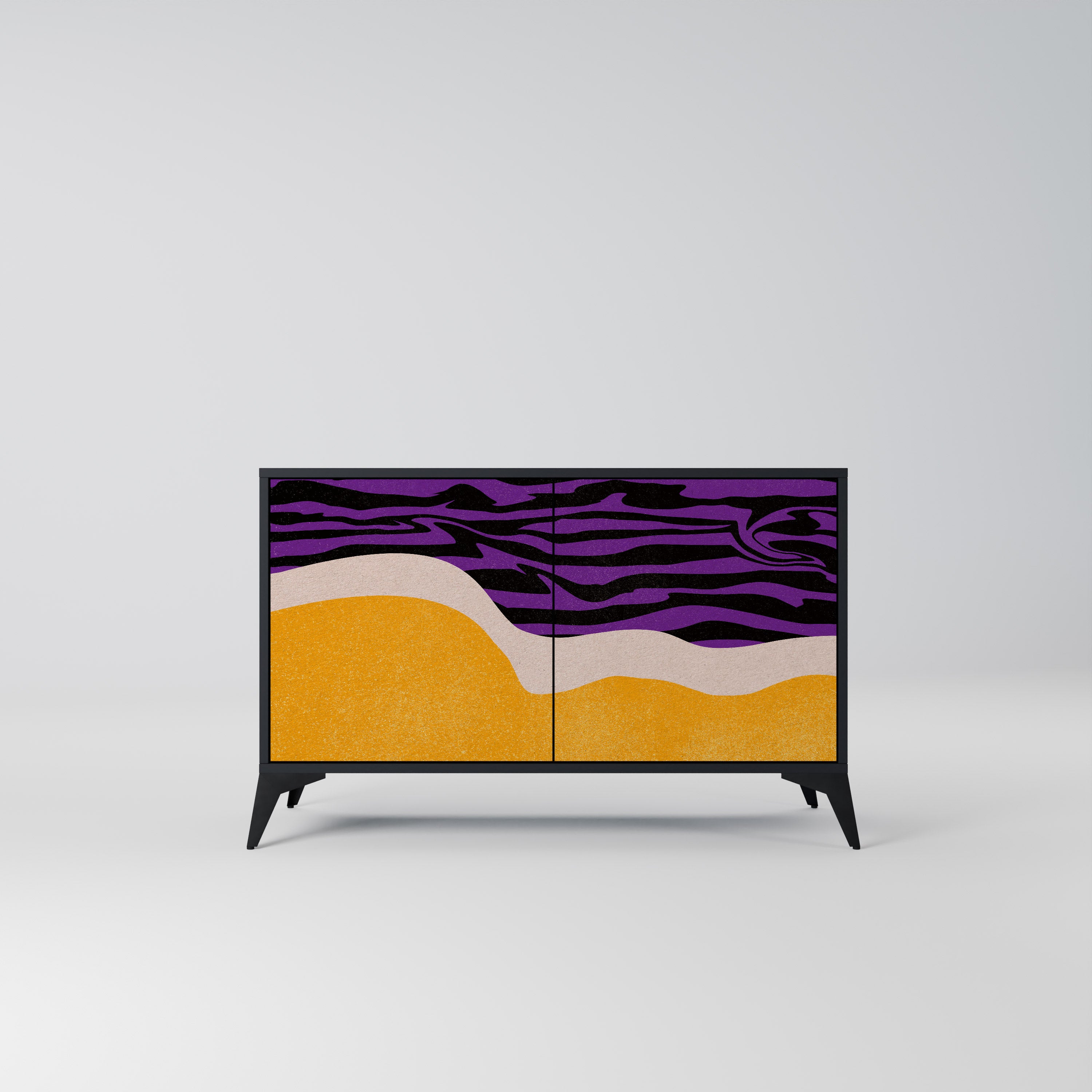 INDEPENDENT BORDER 2-Door Sideboard in Black Finish