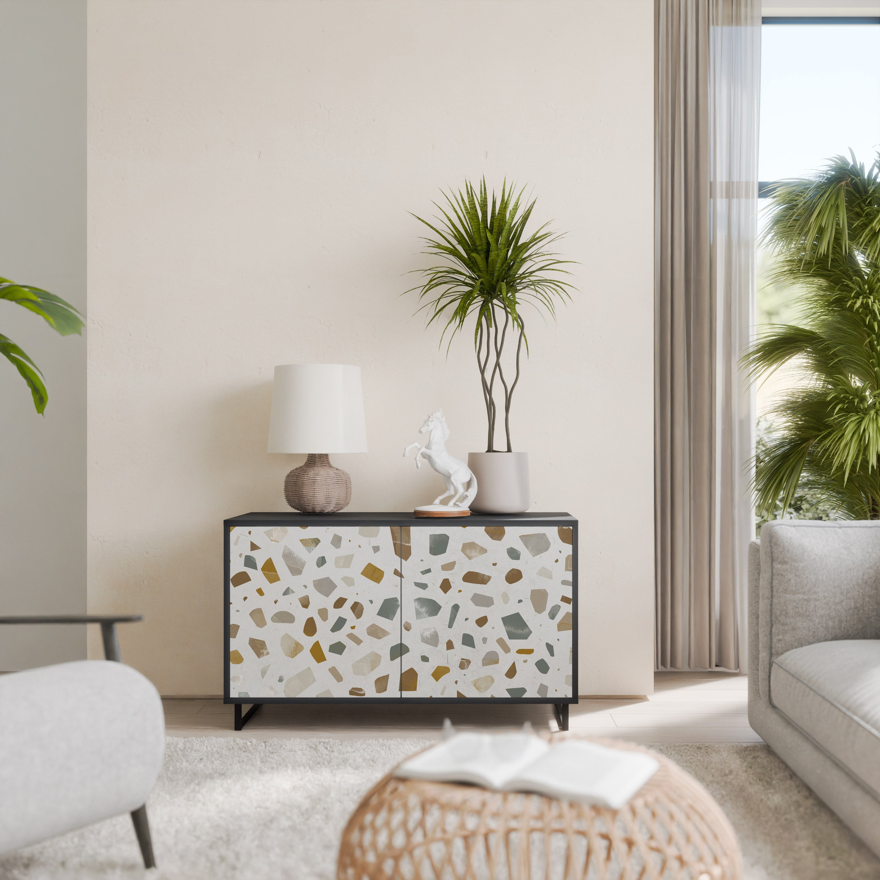 PIECES OF TOMORROW 2-Door Sideboard in Black Finish