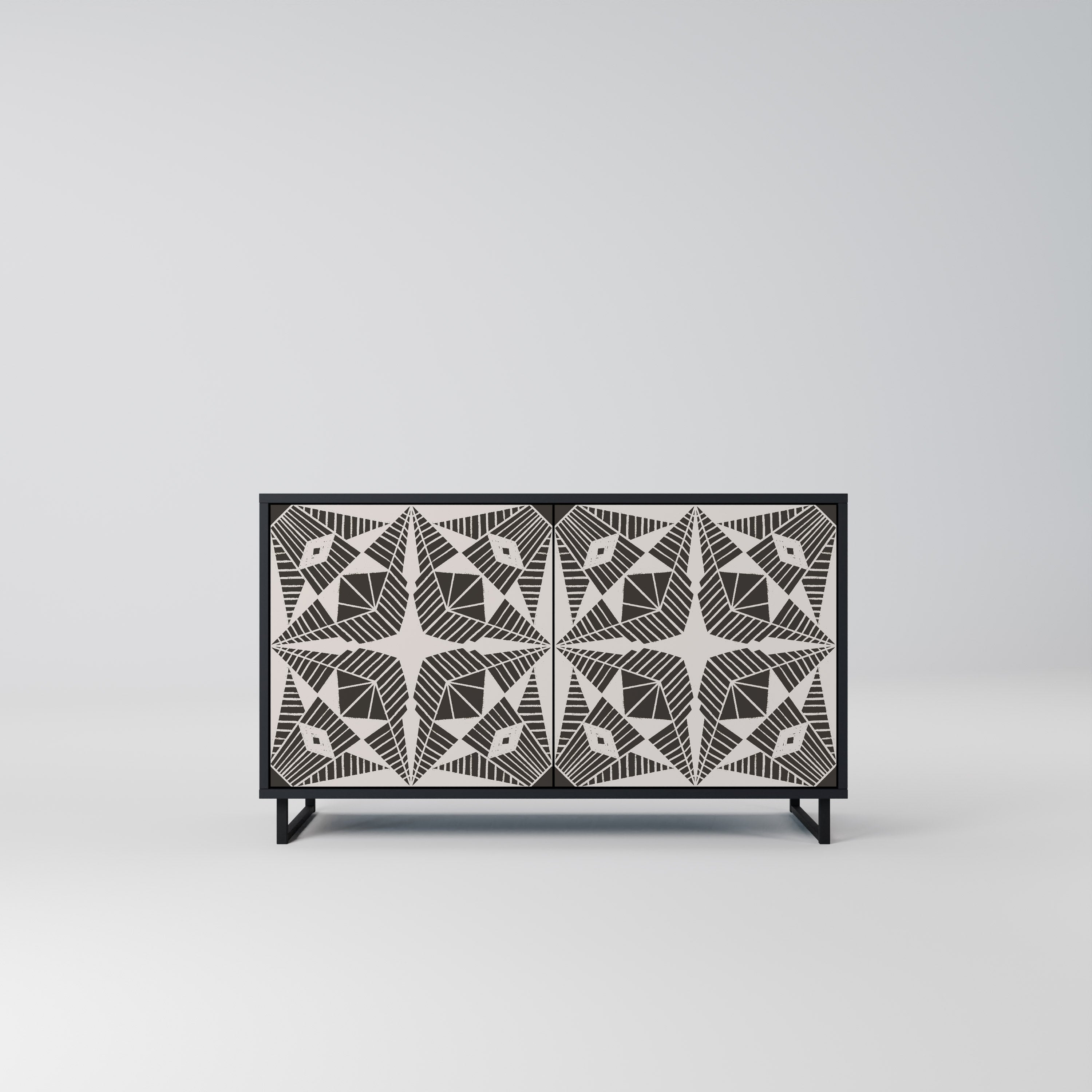 MONOCHROME NEXUS 2-Door Sideboard in Black Finish