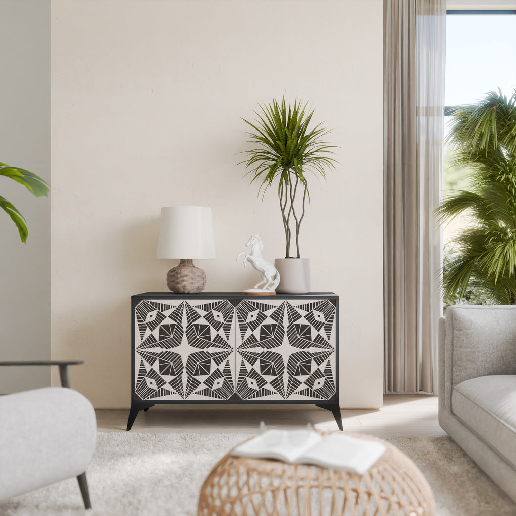 MONOCHROME NEXUS 2-Door Sideboard in Black Finish