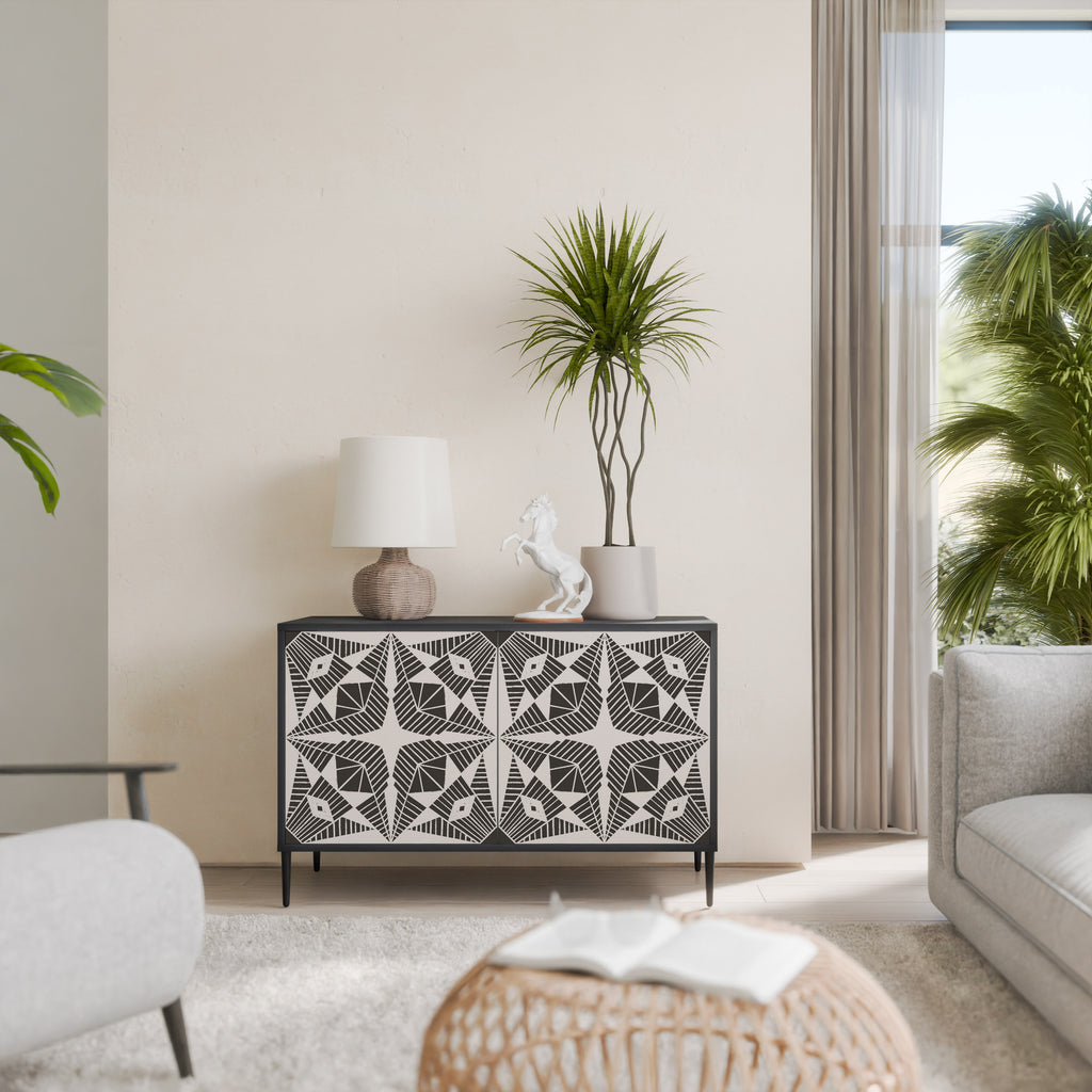 MONOCHROME NEXUS 2-Door Sideboard in Black Finish