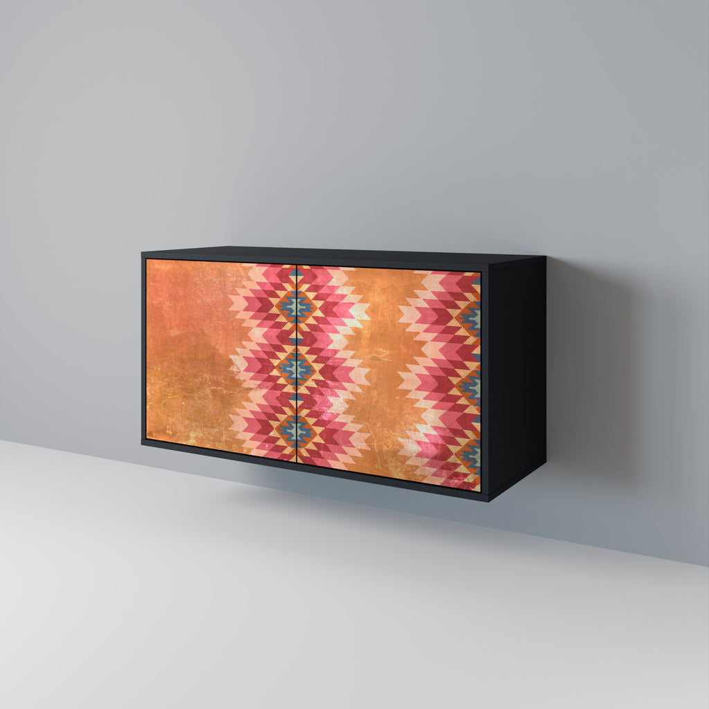 INDIAN FOLK 2-Door Sideboard in Black Finish