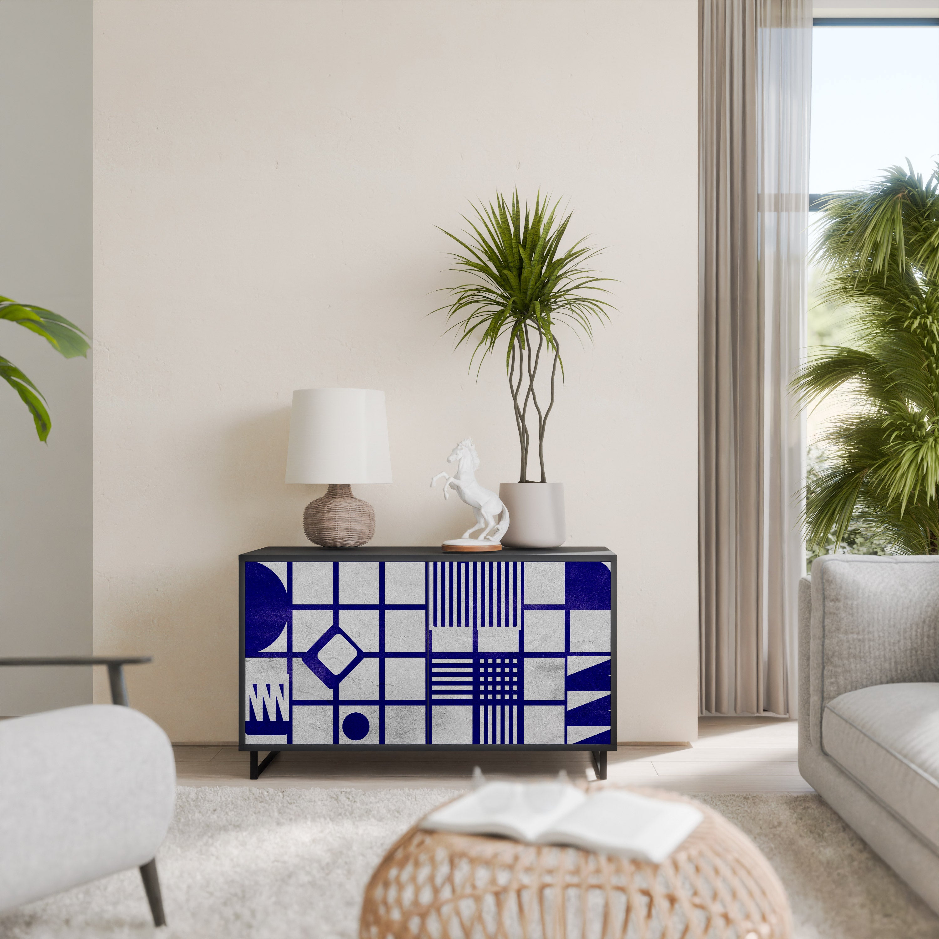 THE RIGHT PLACES 2-Door Sideboard in Black Finish