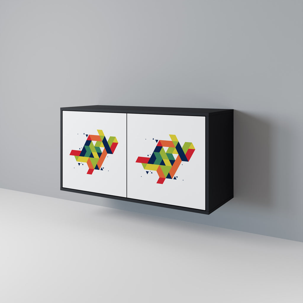 FUTURE SIGN 2-Door Sideboard in Black Finish