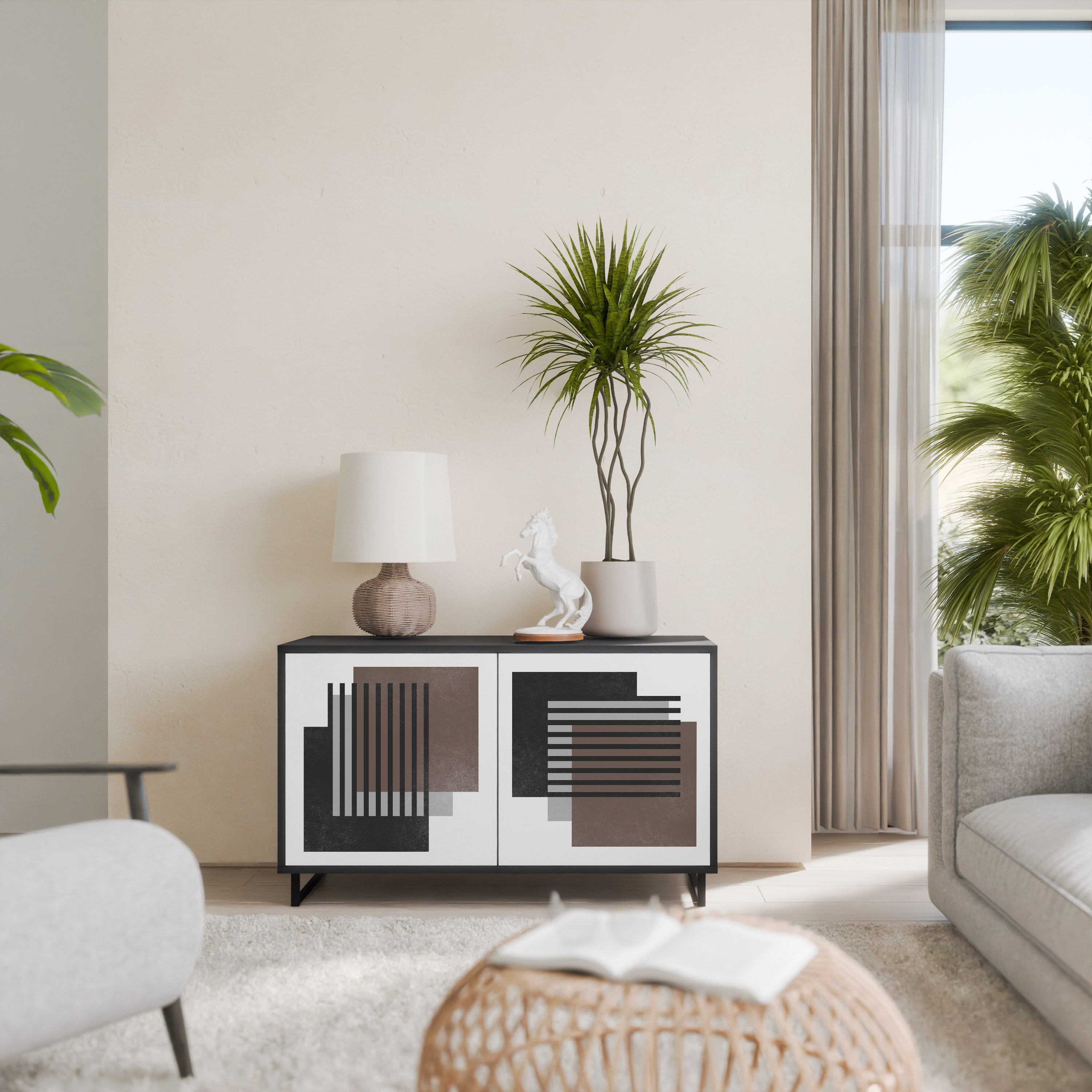 SHADOW SYNCHRONY 2-Door Sideboard in Black Finish