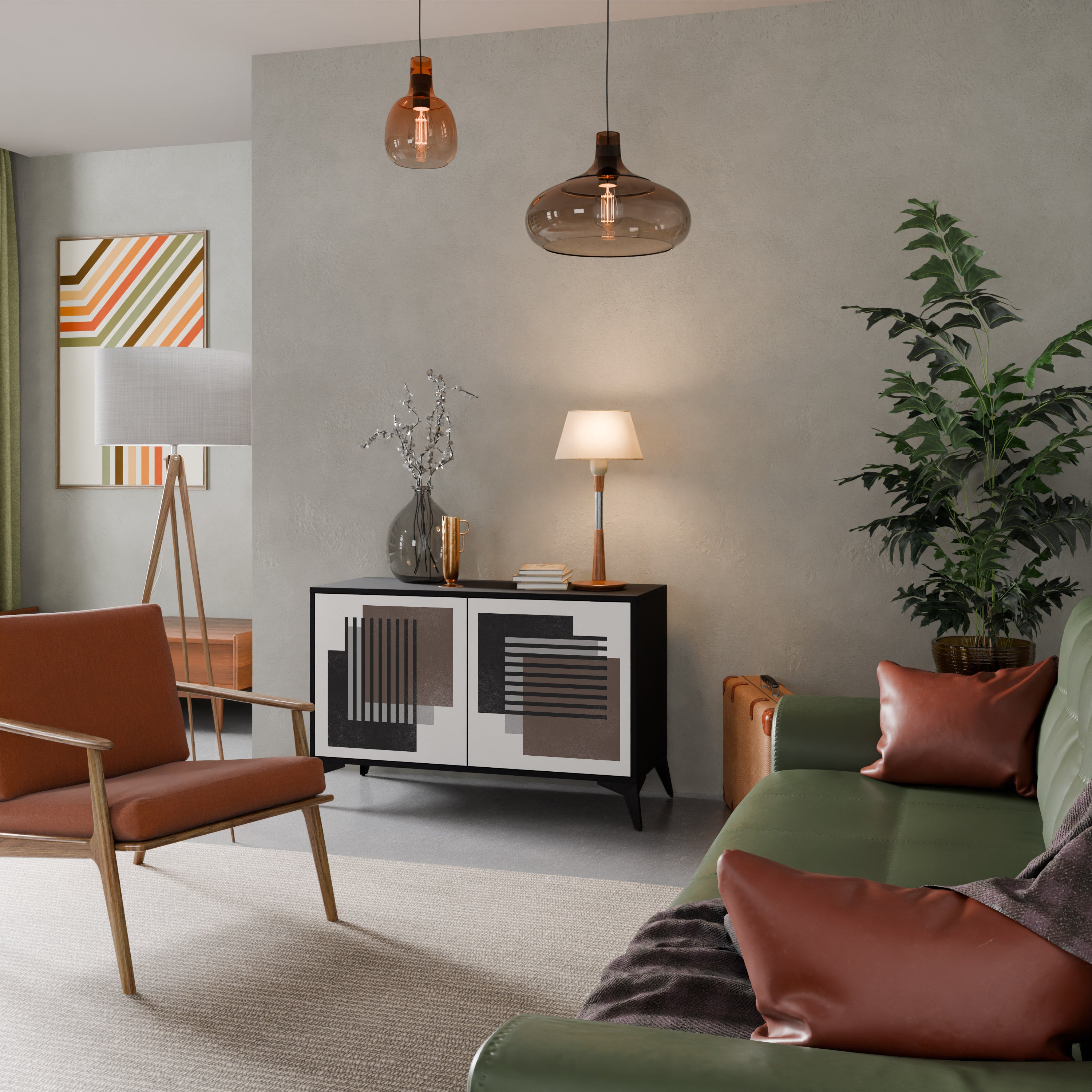 SHADOW SYNCHRONY 2-Door Sideboard in Black Finish