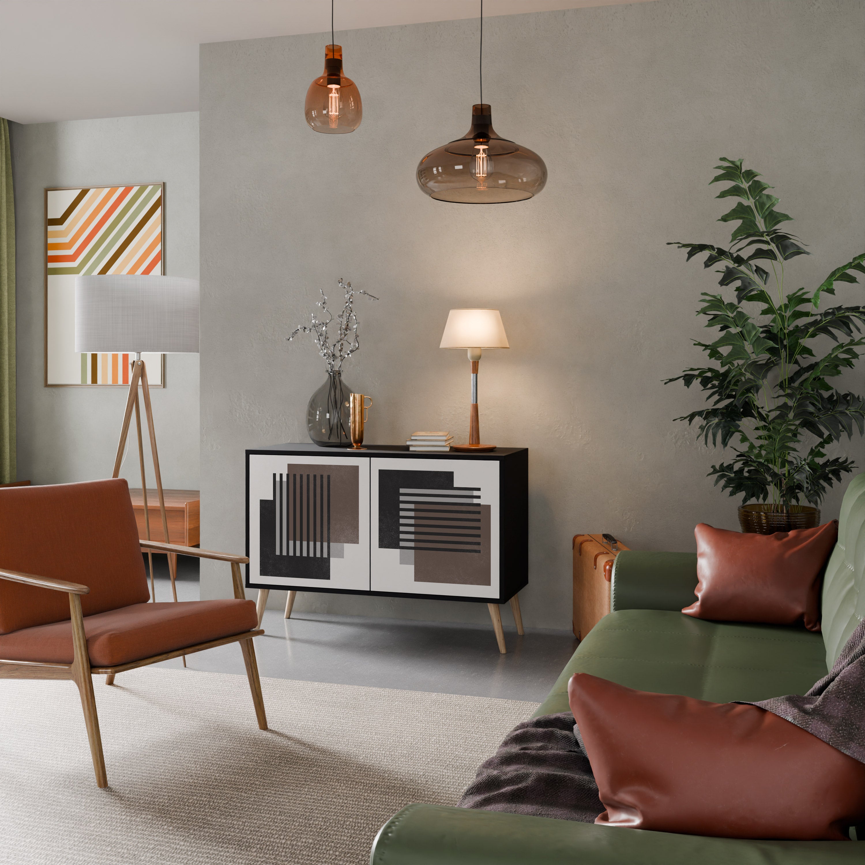 SHADOW SYNCHRONY 2-Door Sideboard in Black Finish