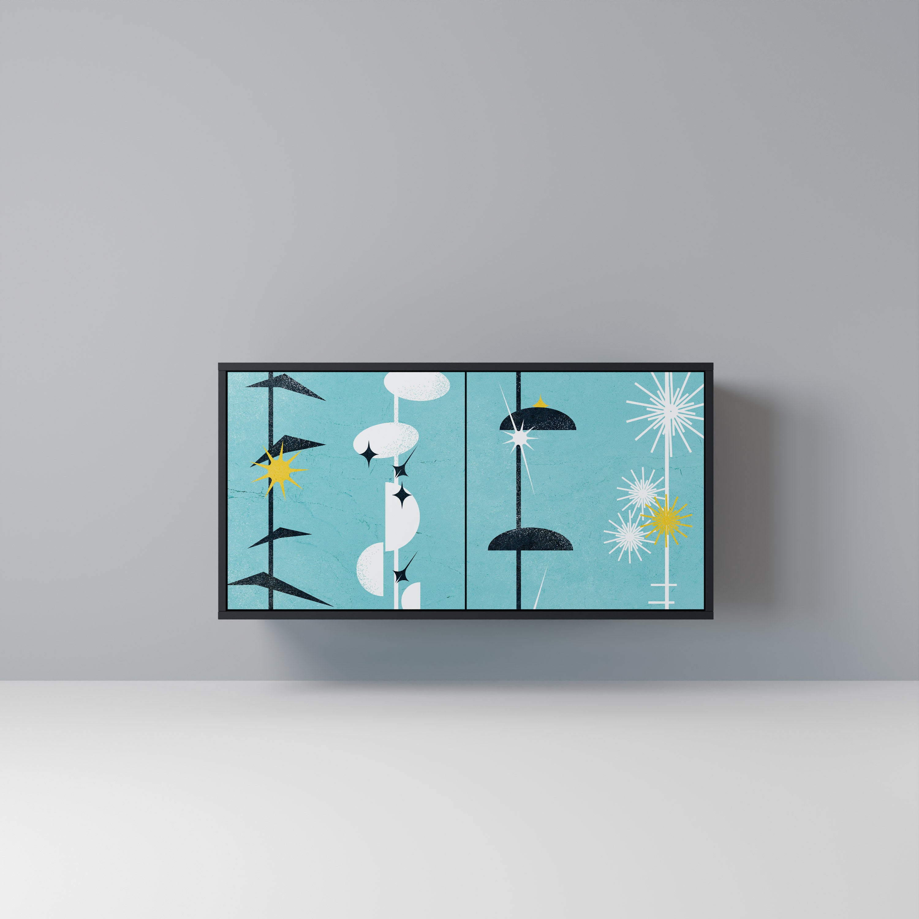 PATHS TO HAPPINESS 2-Door Sideboard in Black Finish