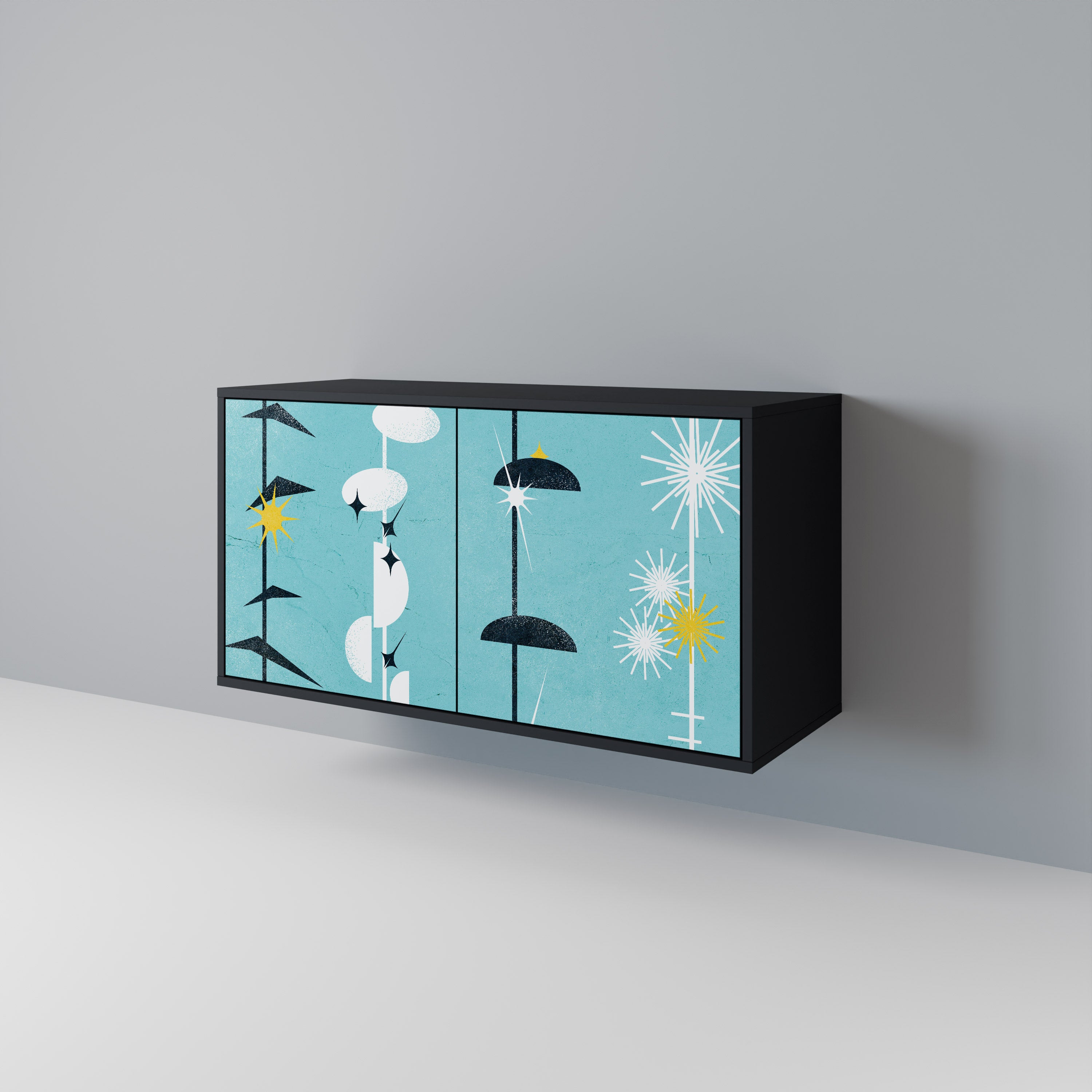 PATHS TO HAPPINESS 2-Door Sideboard in Black Finish