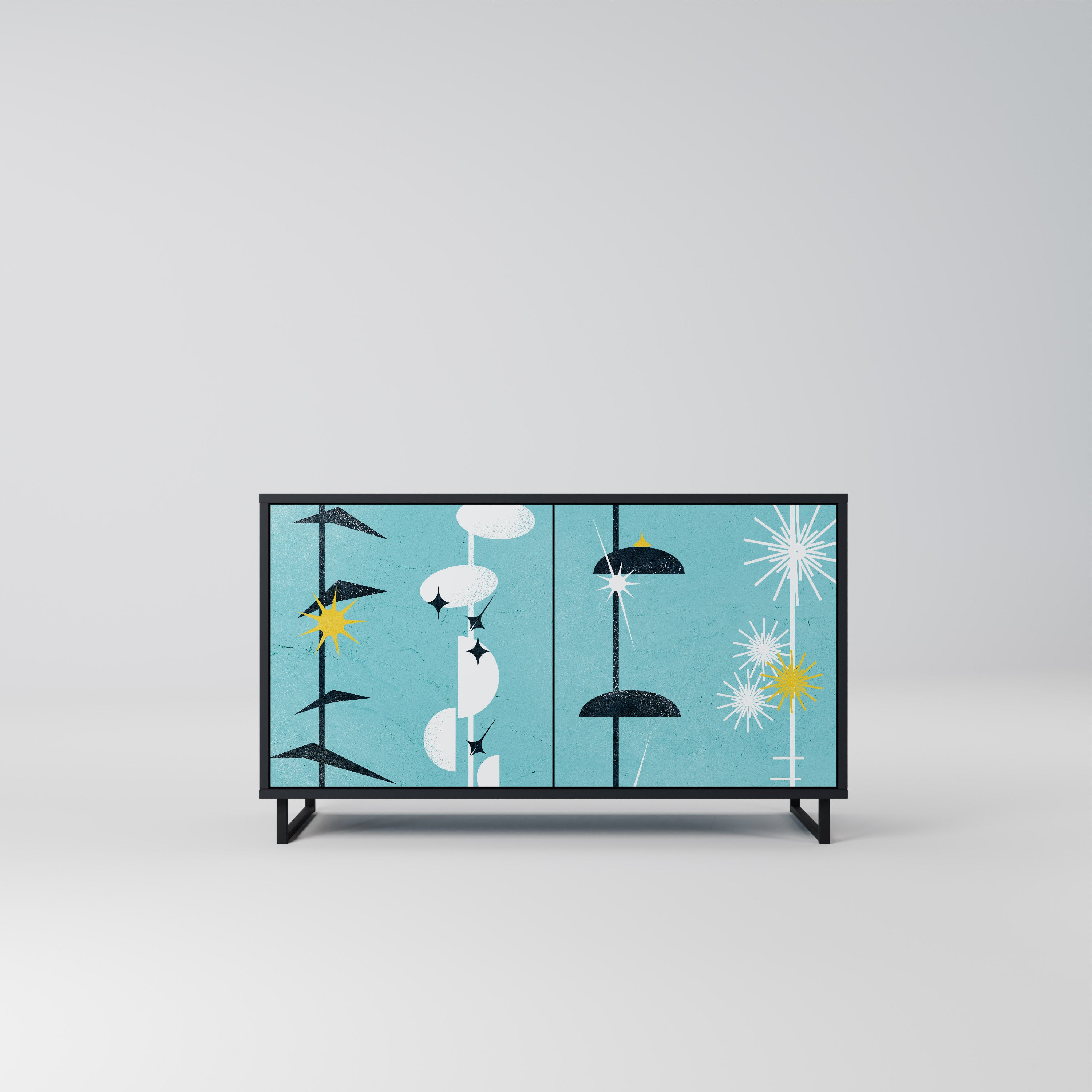 PATHS TO HAPPINESS 2-Door Sideboard in Black Finish