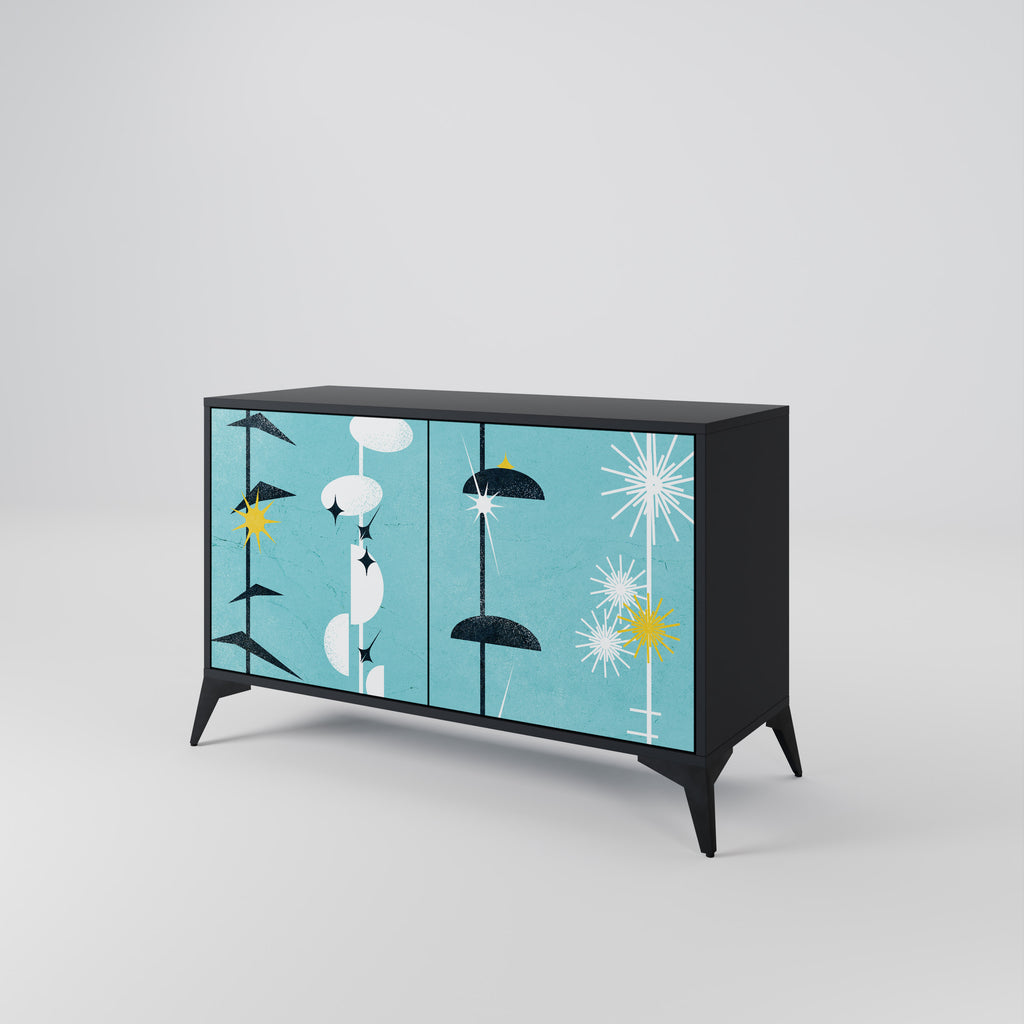 PATHS TO HAPPINESS 2-Door Sideboard in Black Finish