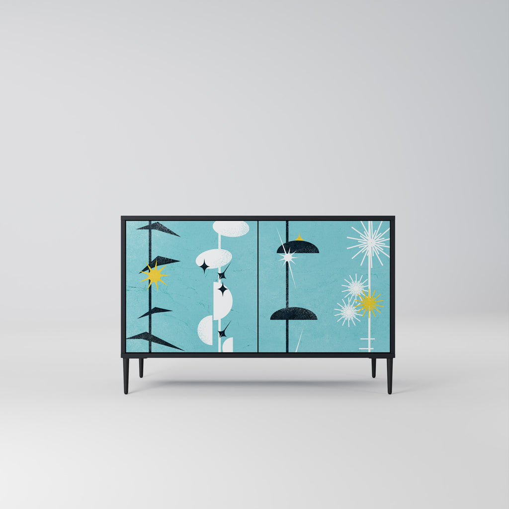 PATHS TO HAPPINESS 2-Door Sideboard in Black Finish