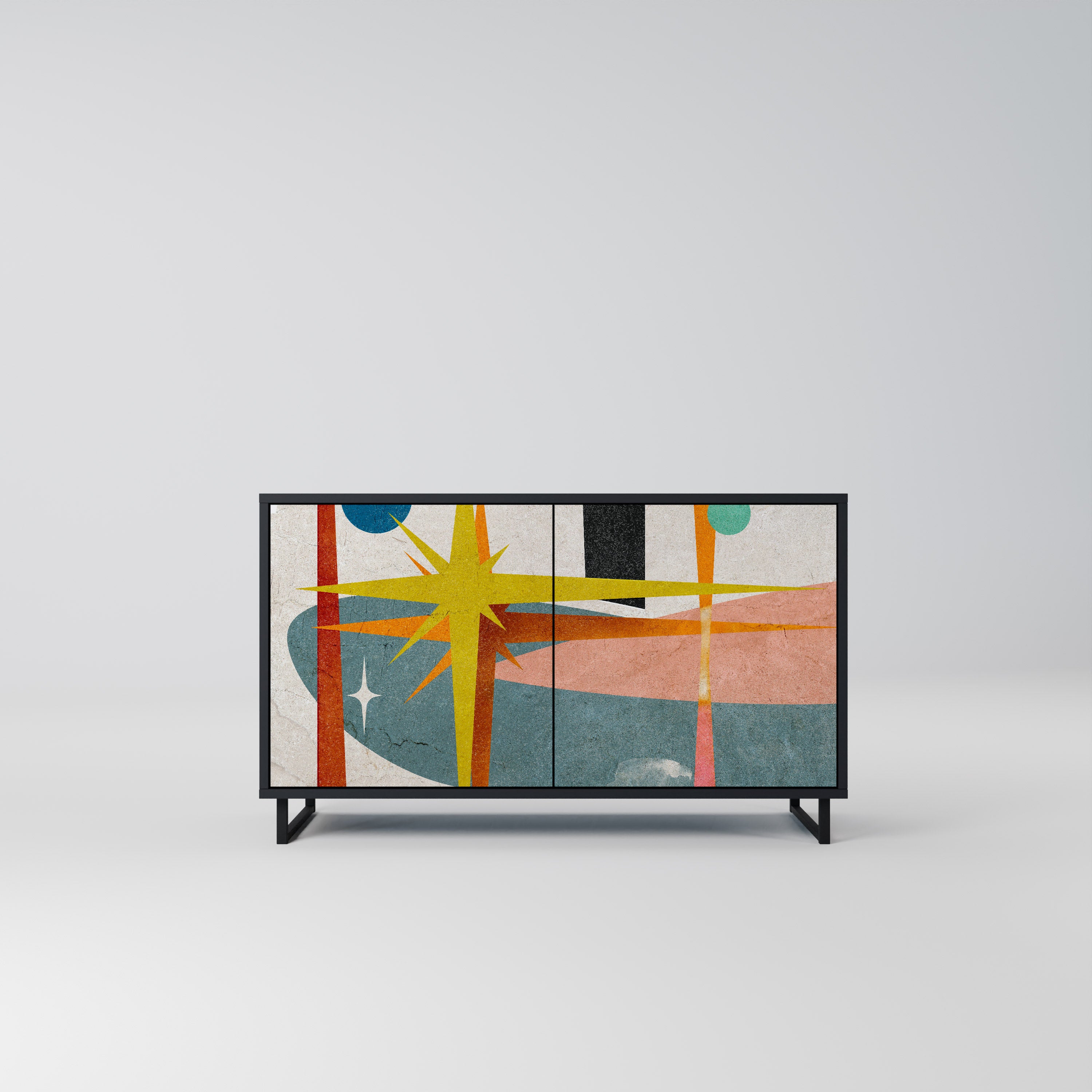 INTERSTELLAR VIBES 2-Door Sideboard in Black Finish
