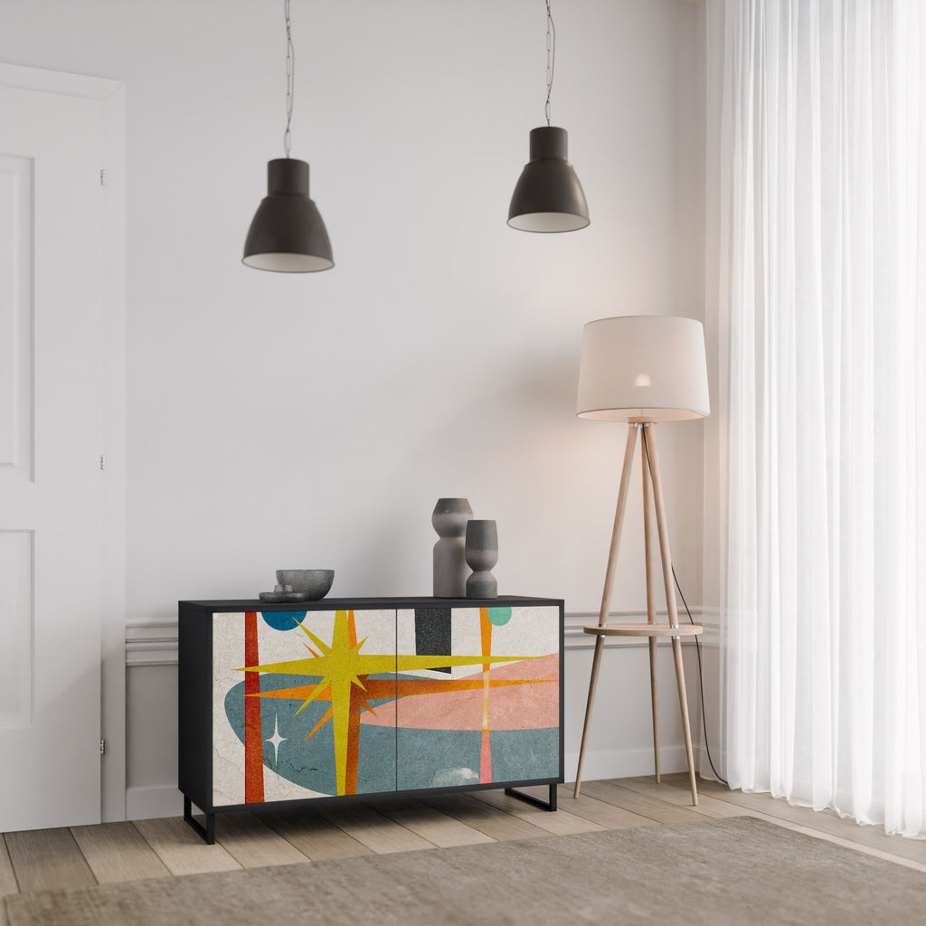 INTERSTELLAR VIBES 2-Door Sideboard in Black Finish