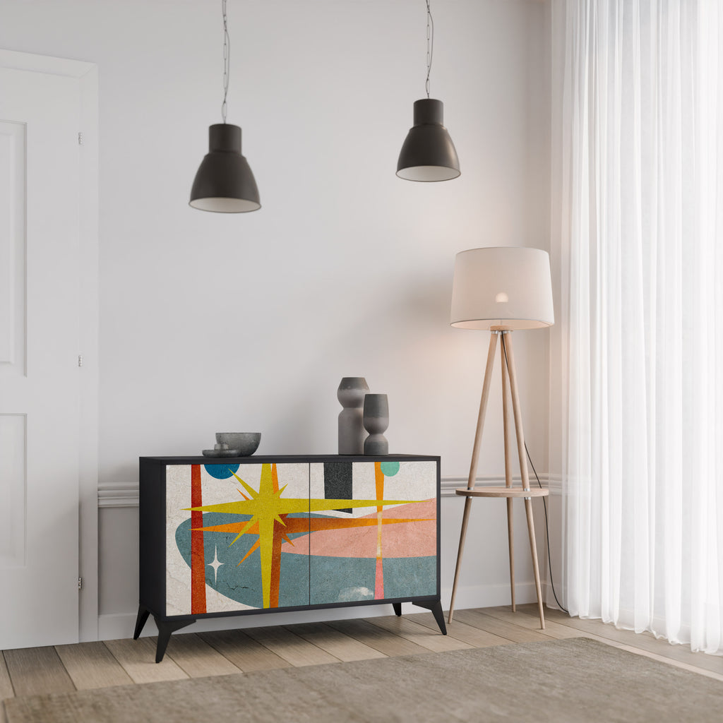 INTERSTELLAR VIBES 2-Door Sideboard in Black Finish