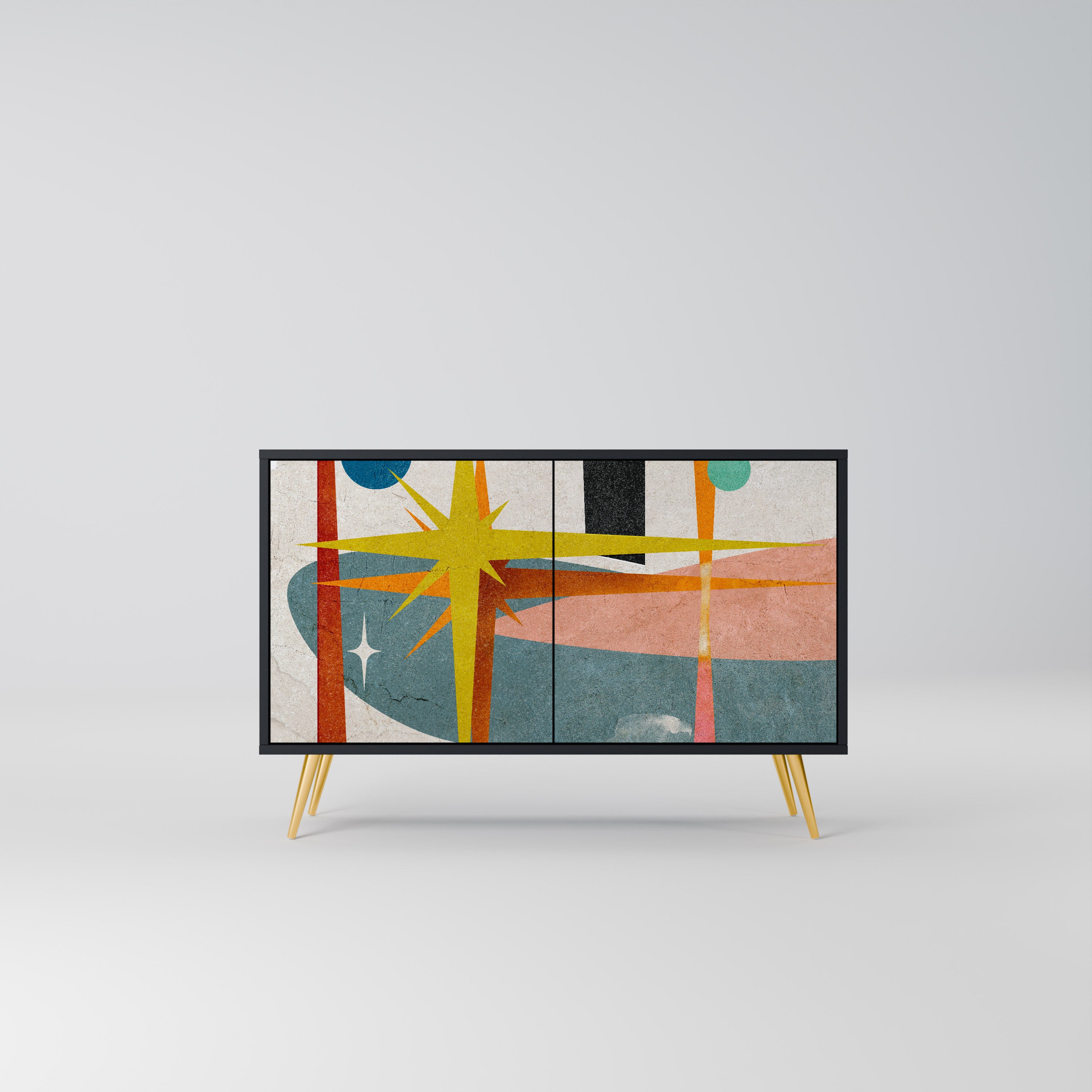 INTERSTELLAR VIBES 2-Door Sideboard in Black Finish