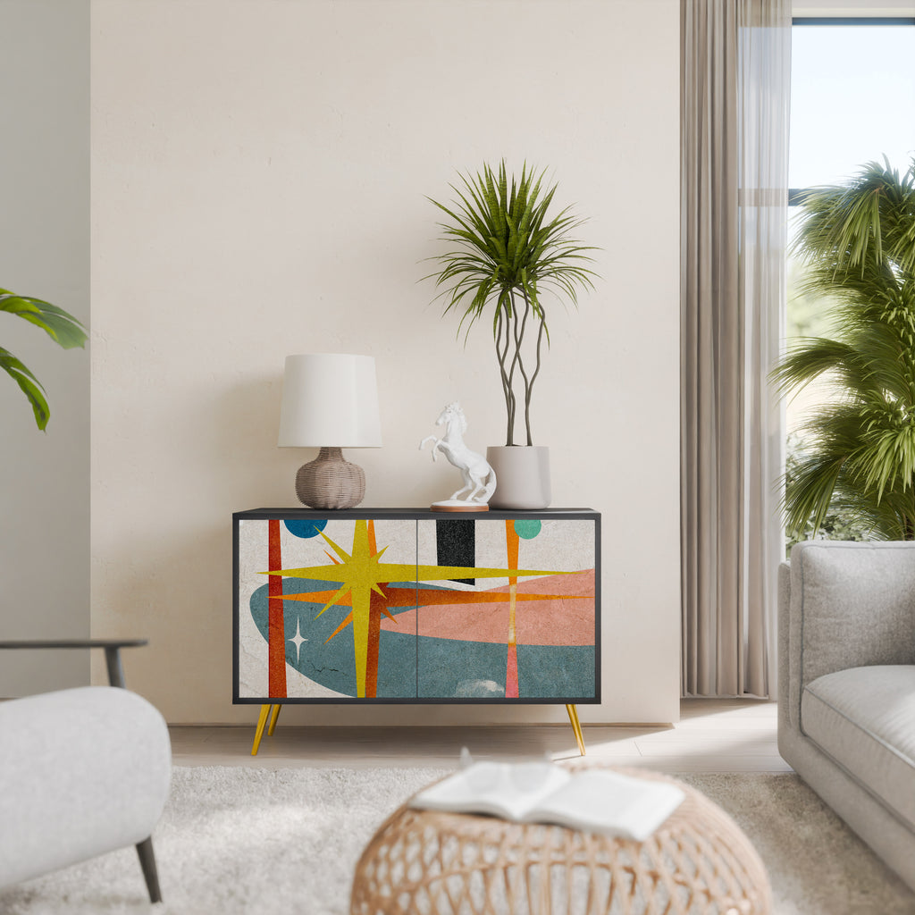 INTERSTELLAR VIBES 2-Door Sideboard in Black Finish