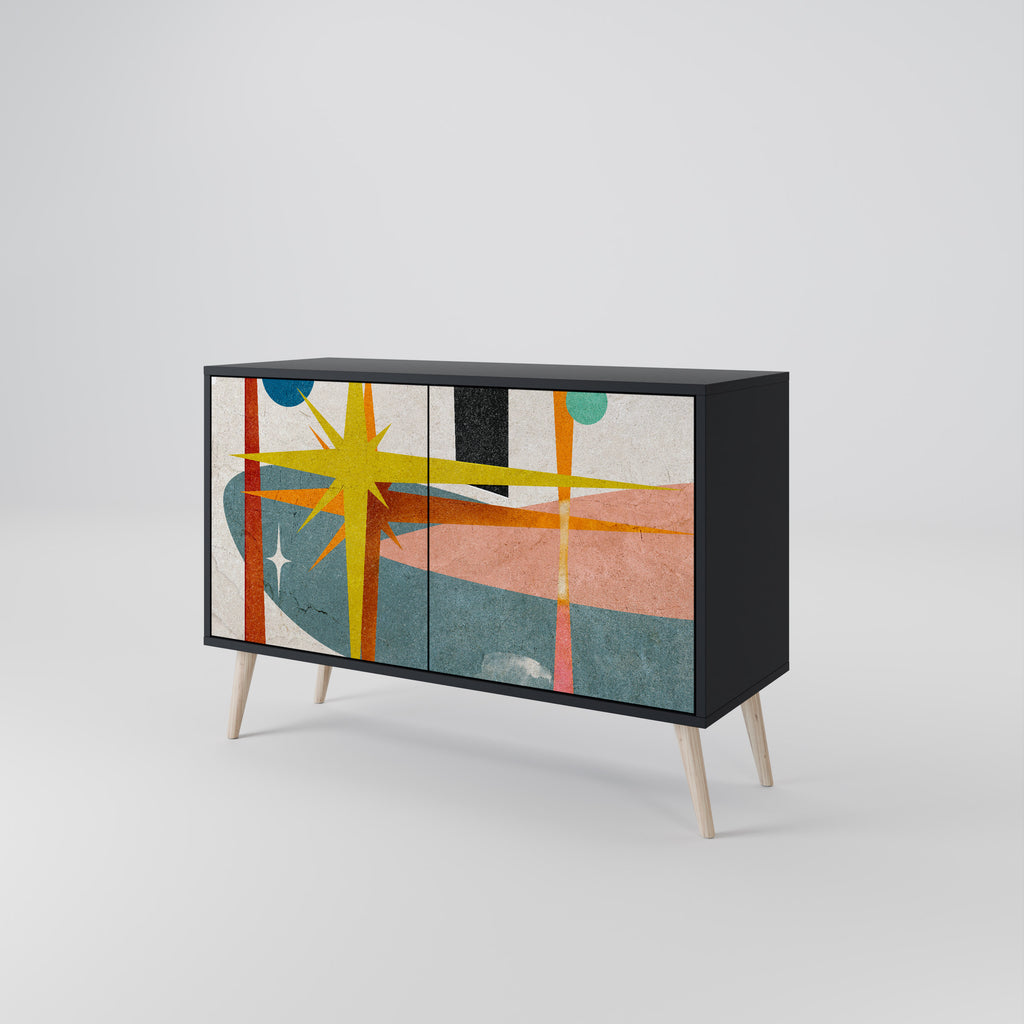 INTERSTELLAR VIBES 2-Door Sideboard in Black Finish