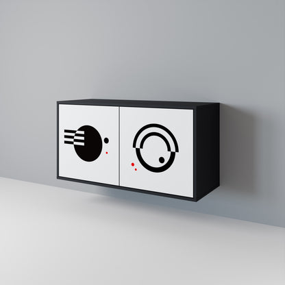 BLACK AND WHITE COMBINATION Aparador de 2 Puertas