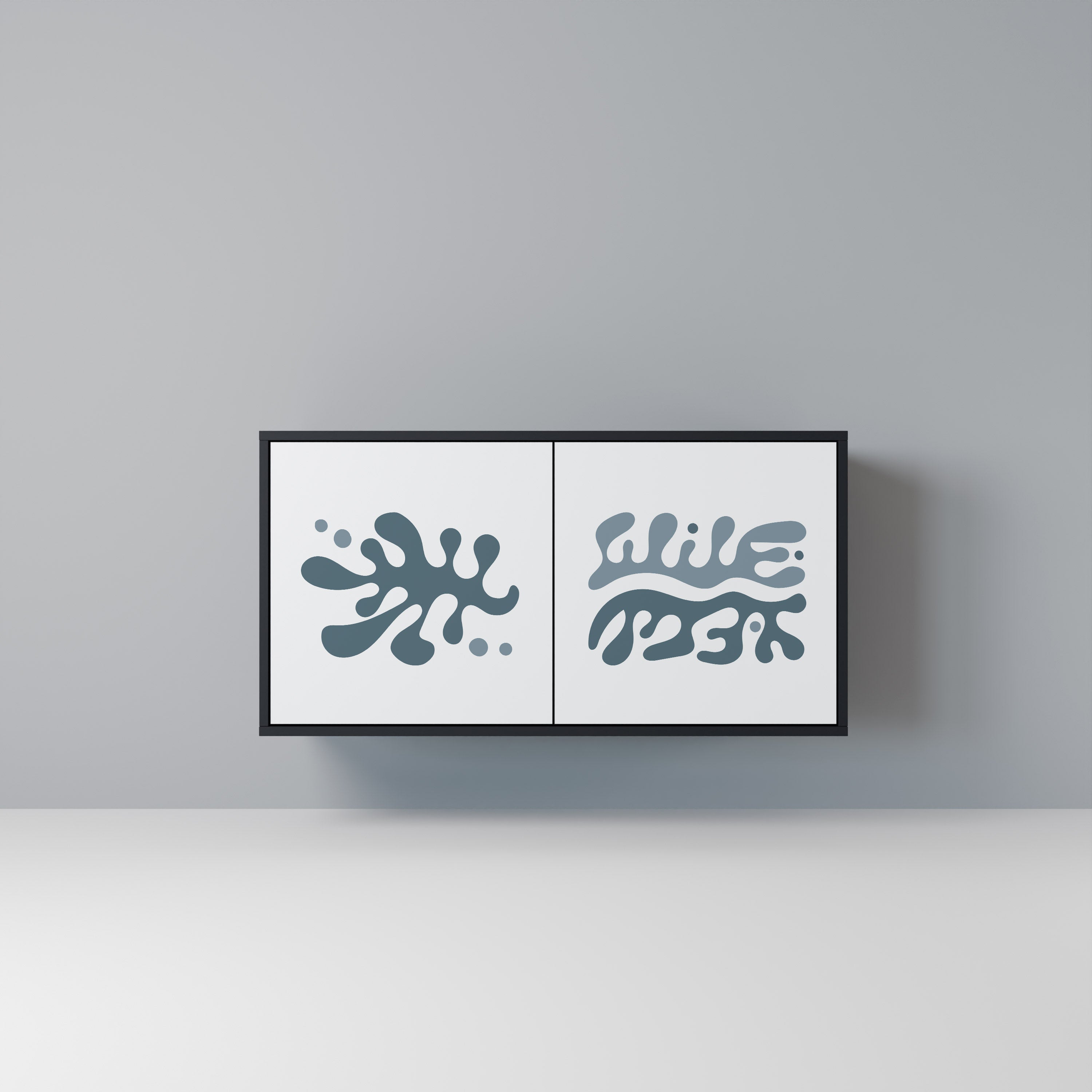 WONDERLAND VEGETATION 2-Door Sideboard in Black Finish