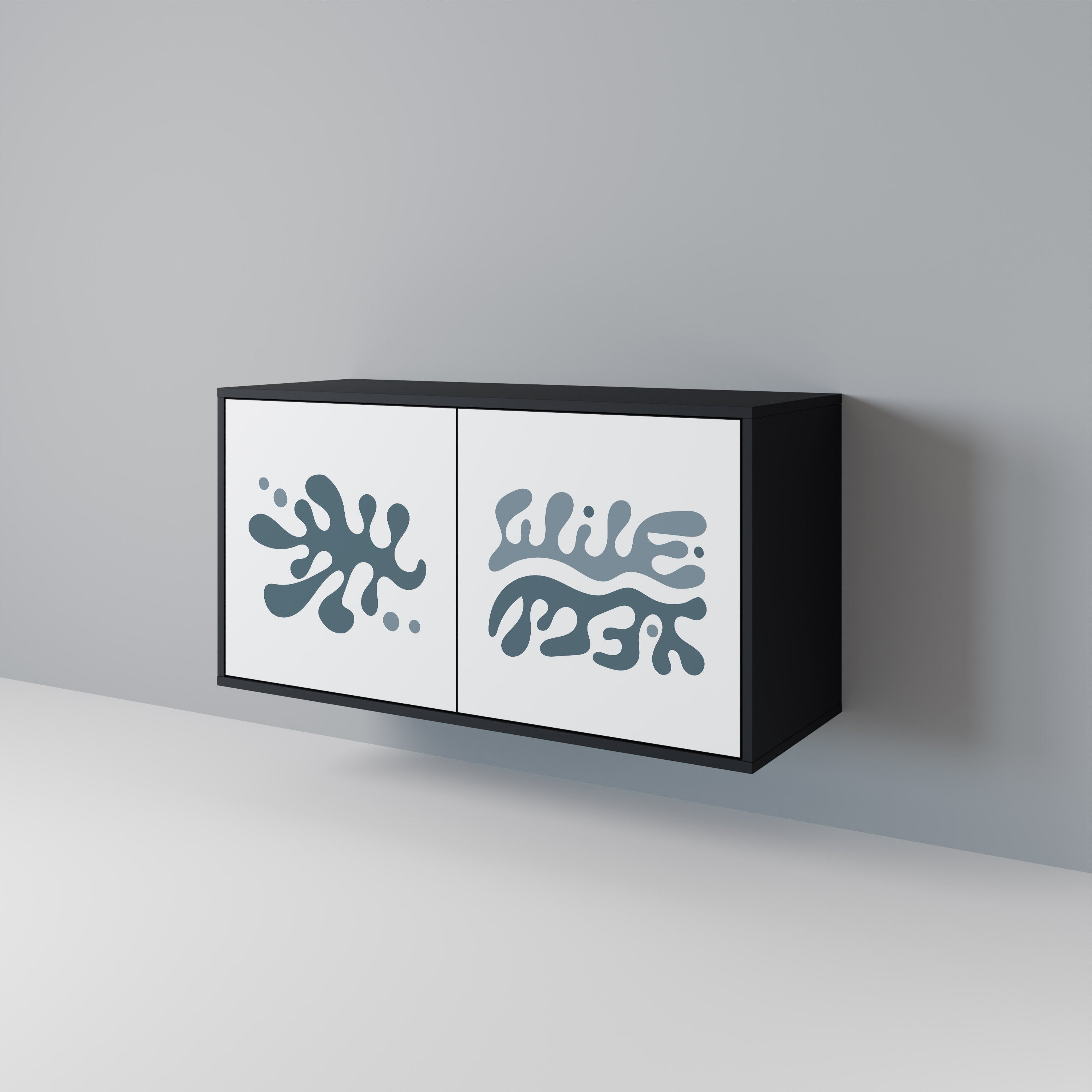 WONDERLAND VEGETATION 2-Door Sideboard in Black Finish