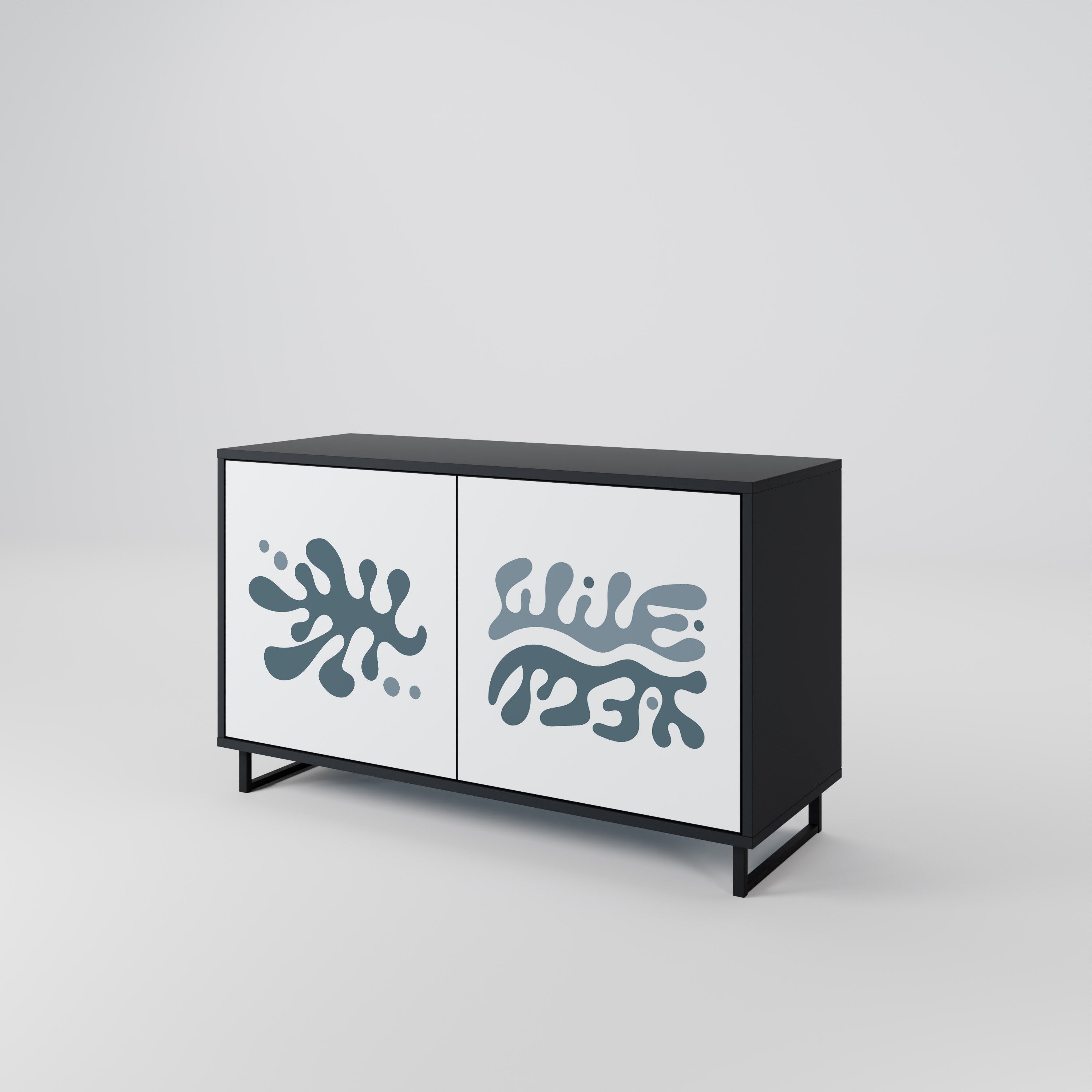 WONDERLAND VEGETATION 2-Door Sideboard in Black Finish