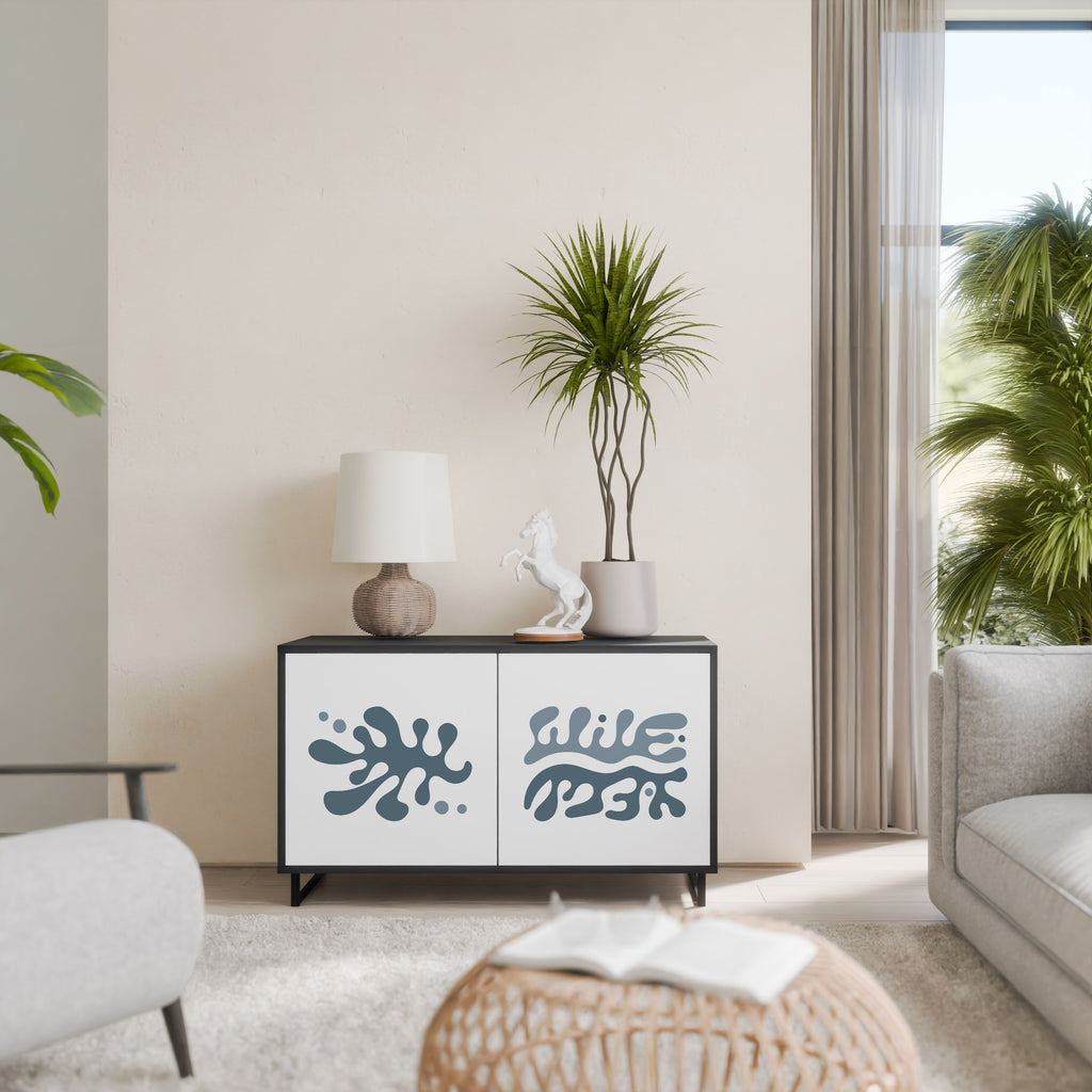 WONDERLAND VEGETATION 2-Door Sideboard in Black Finish