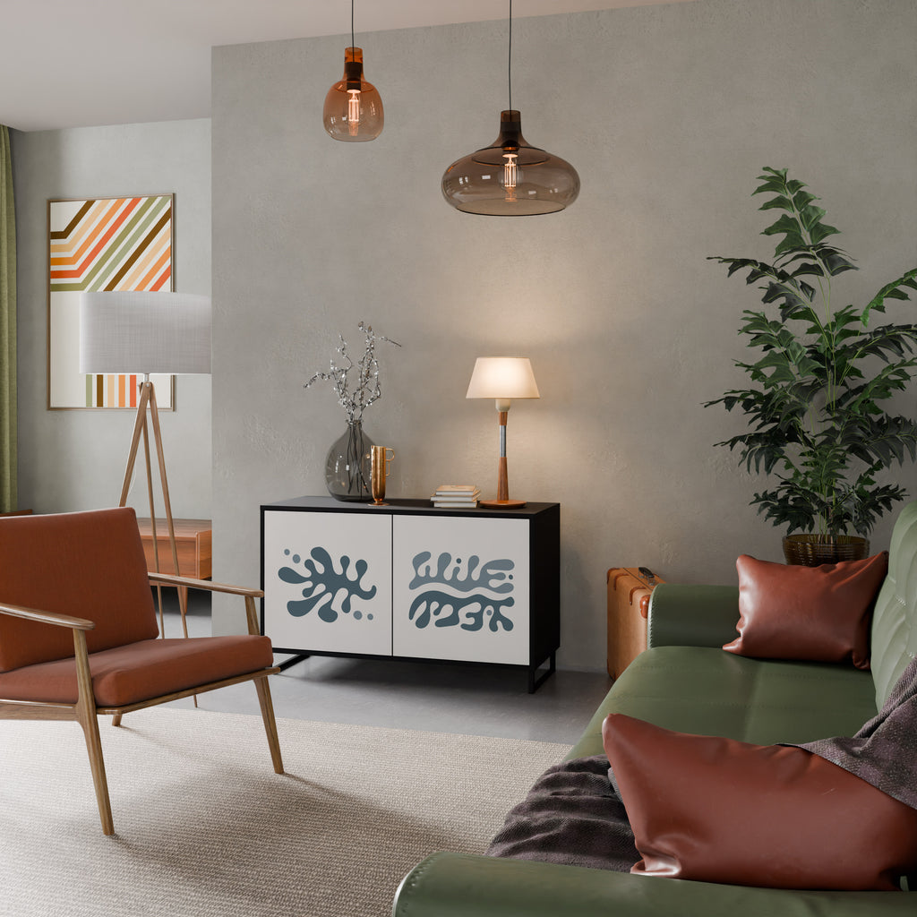 WONDERLAND VEGETATION 2-Door Sideboard in Black Finish