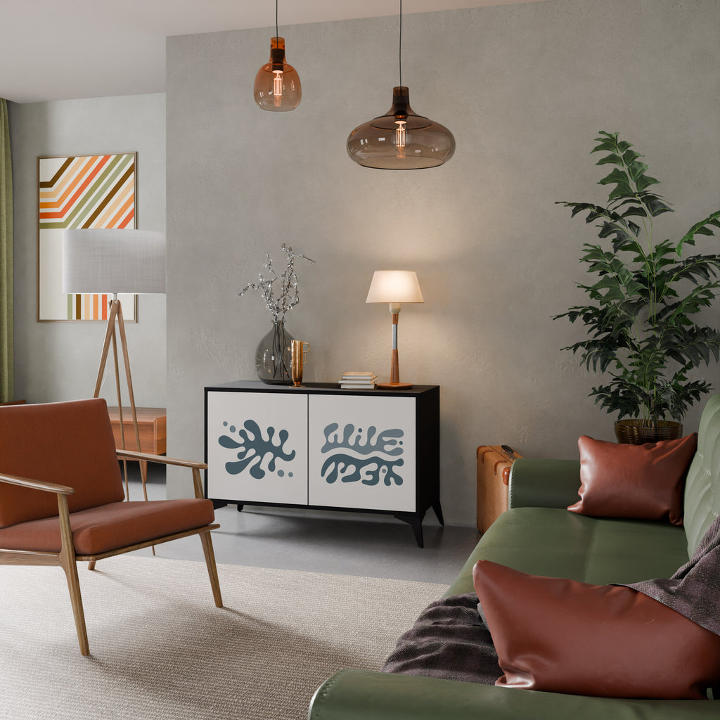 WONDERLAND VEGETATION 2-Door Sideboard in Black Finish