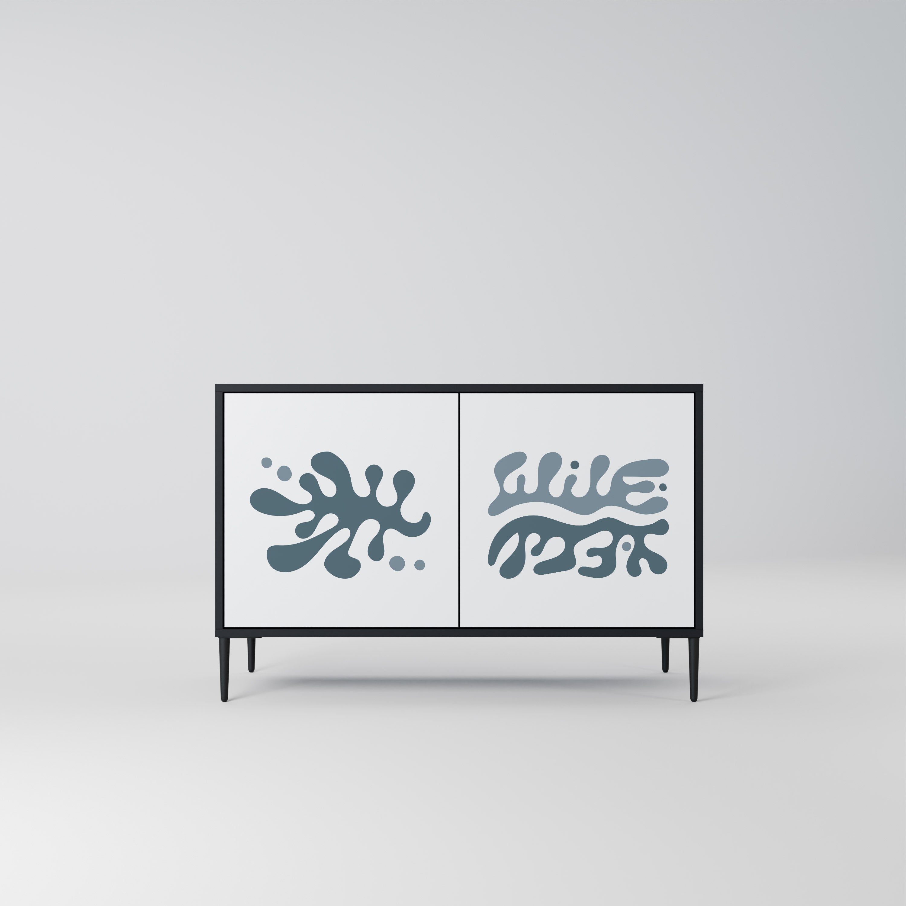 WONDERLAND VEGETATION 2-Door Sideboard in Black Finish