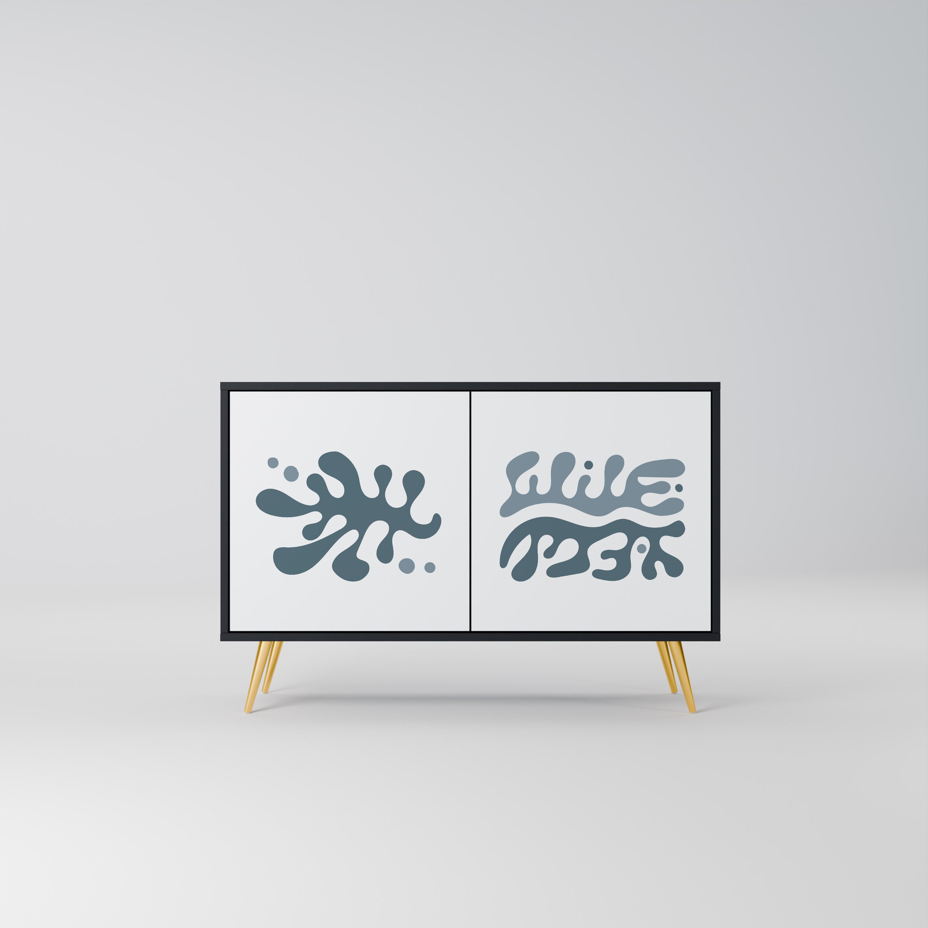 WONDERLAND VEGETATION 2-Door Sideboard in Black Finish