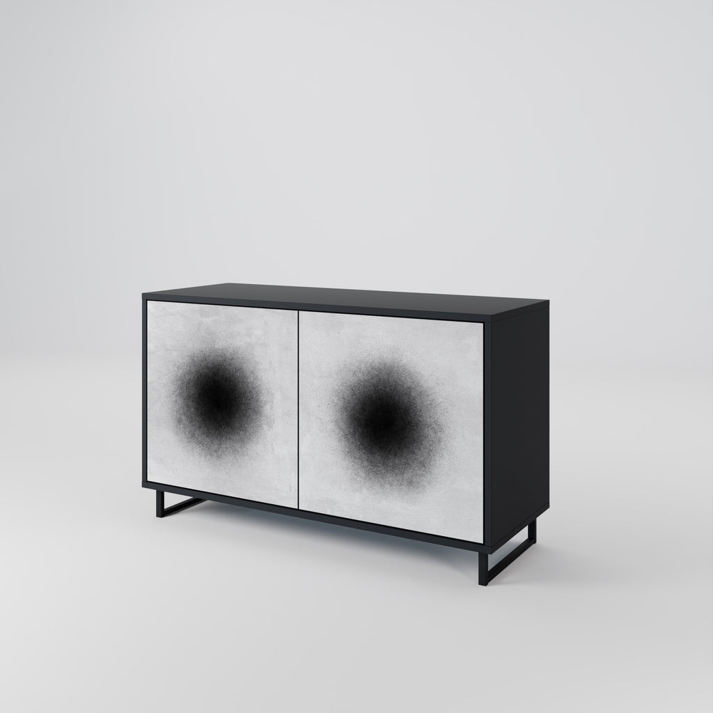 BLACK HOLE 2-Door Sideboard in Black Finish
