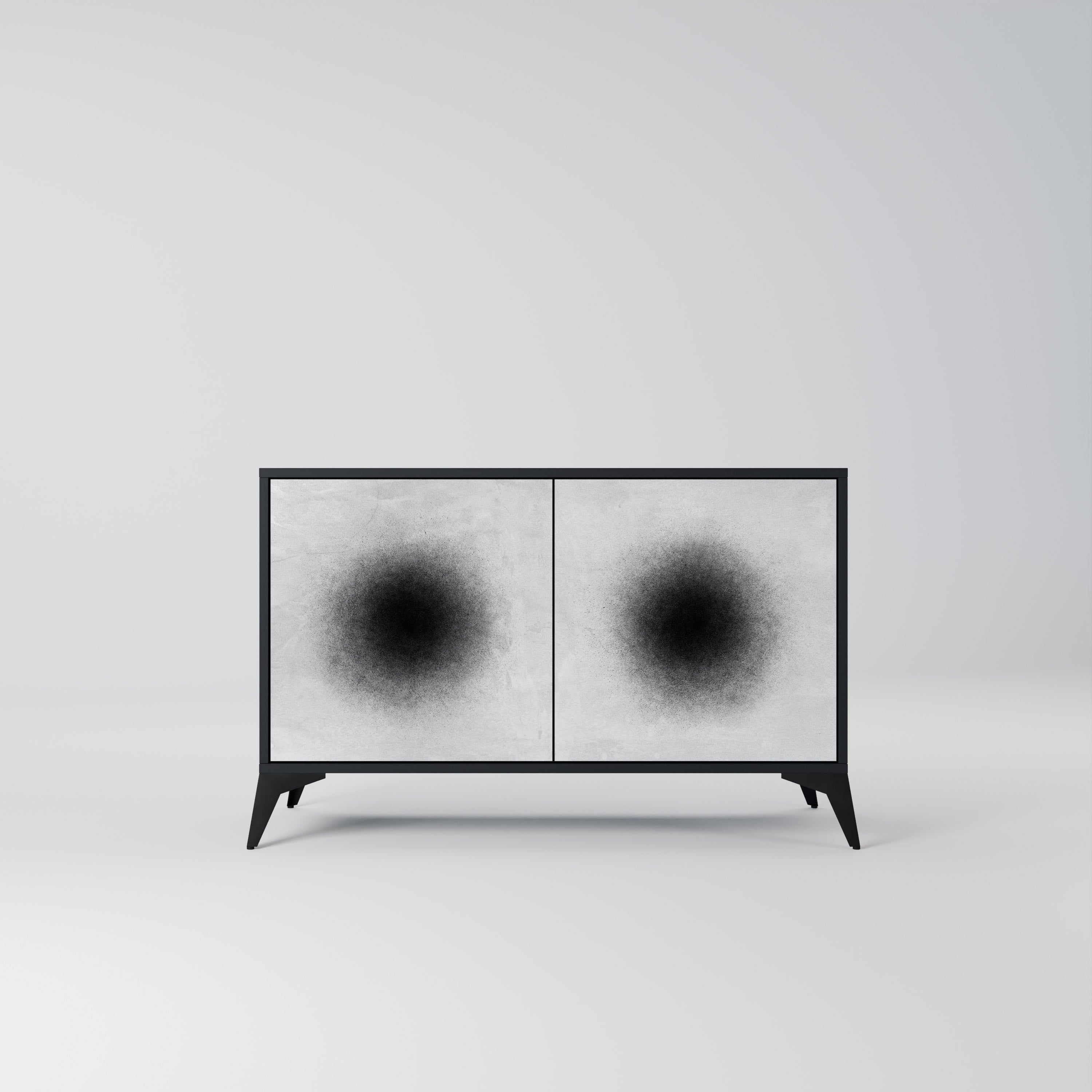 BLACK HOLE 2-Door Sideboard in Black Finish