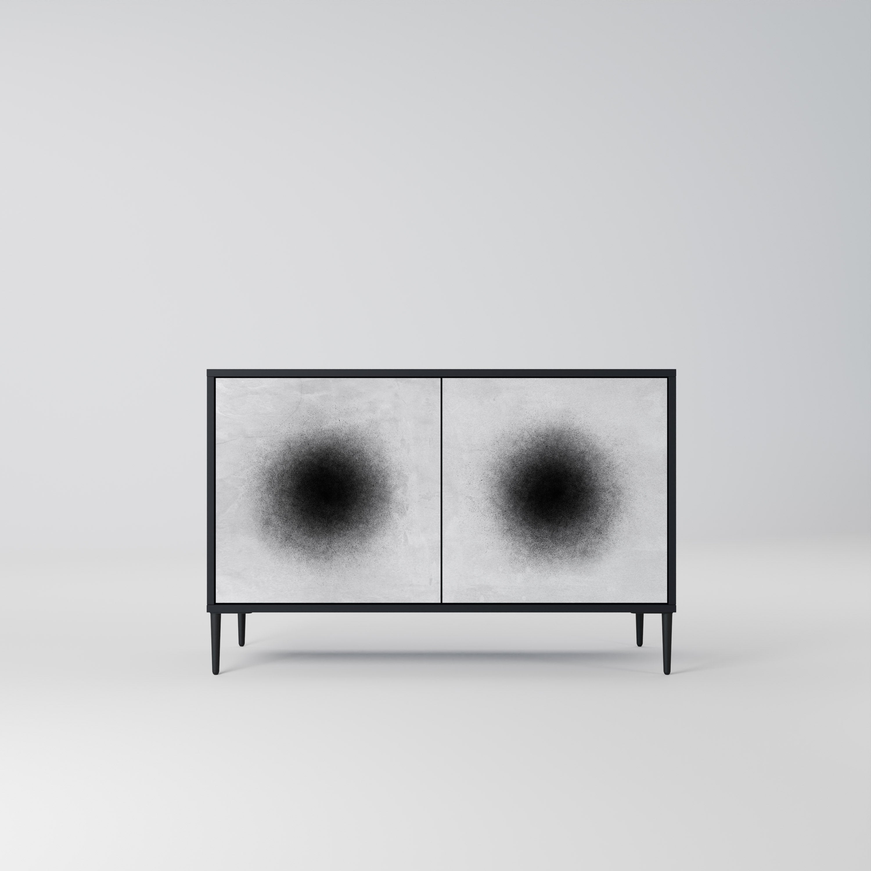 BLACK HOLE 2-Door Sideboard in Black Finish