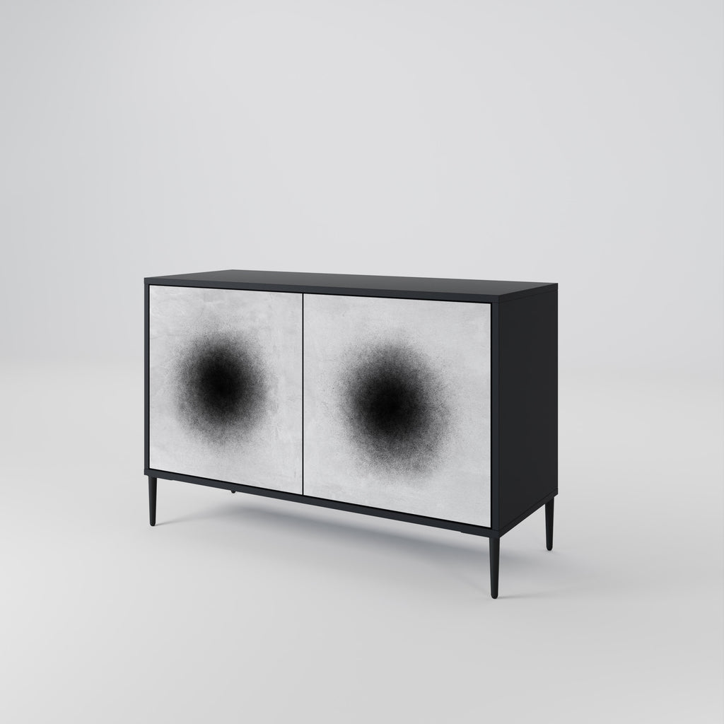 BLACK HOLE 2-Door Sideboard in Black Finish