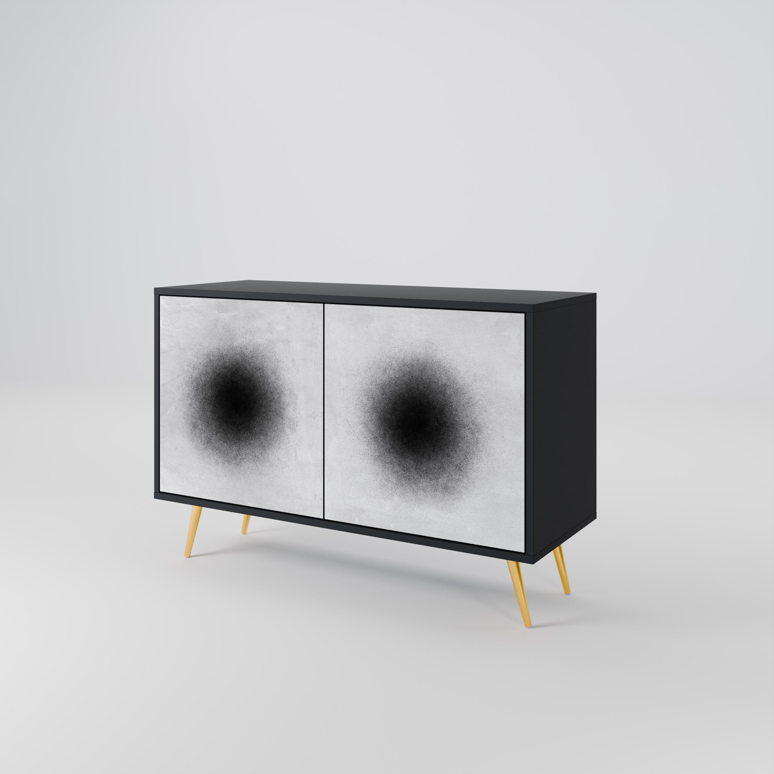 BLACK HOLE 2-Door Sideboard in Black Finish