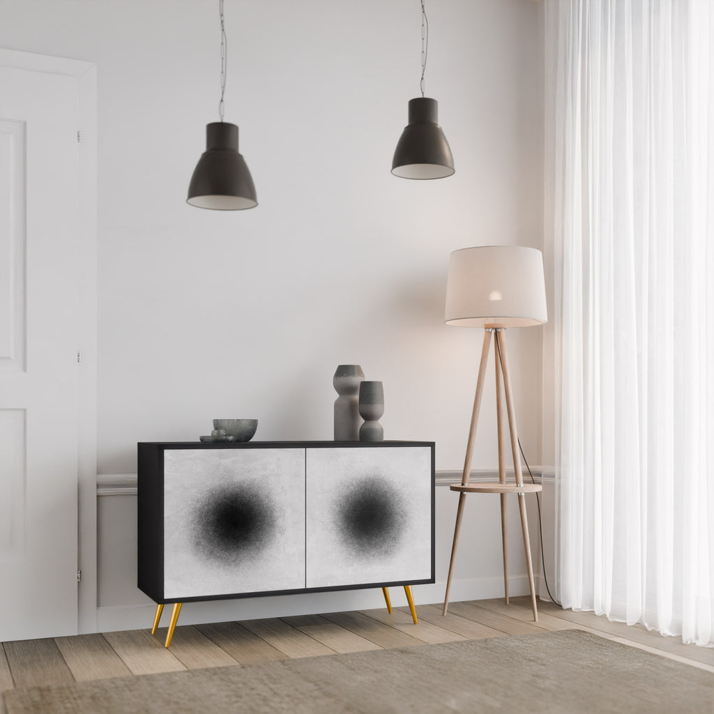 BLACK HOLE 2-Door Sideboard in Black Finish