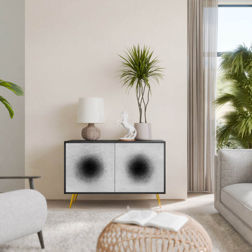 BLACK HOLE 2-Door Sideboard in Black Finish