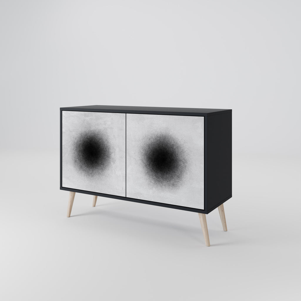 BLACK HOLE 2-Door Sideboard in Black Finish