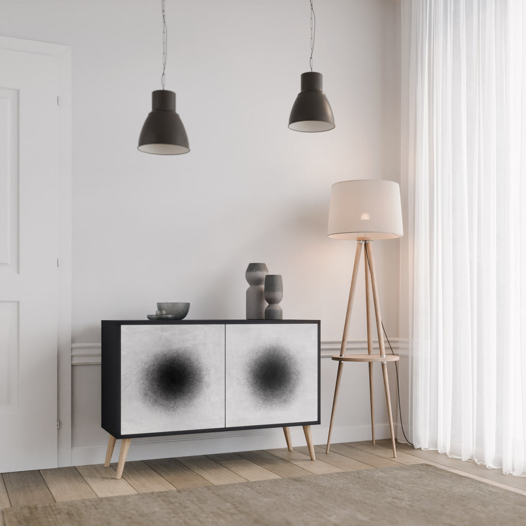BLACK HOLE 2-Door Sideboard in Black Finish
