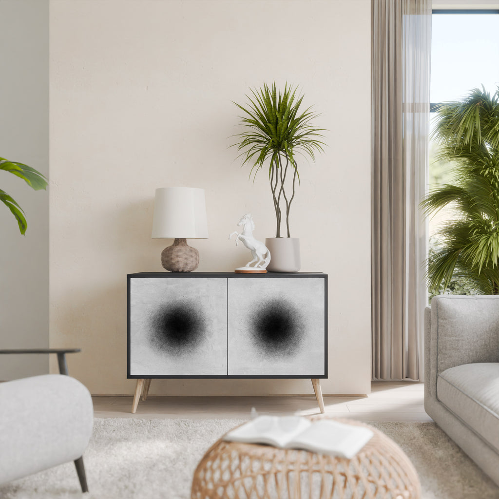 BLACK HOLE 2-Door Sideboard in Black Finish