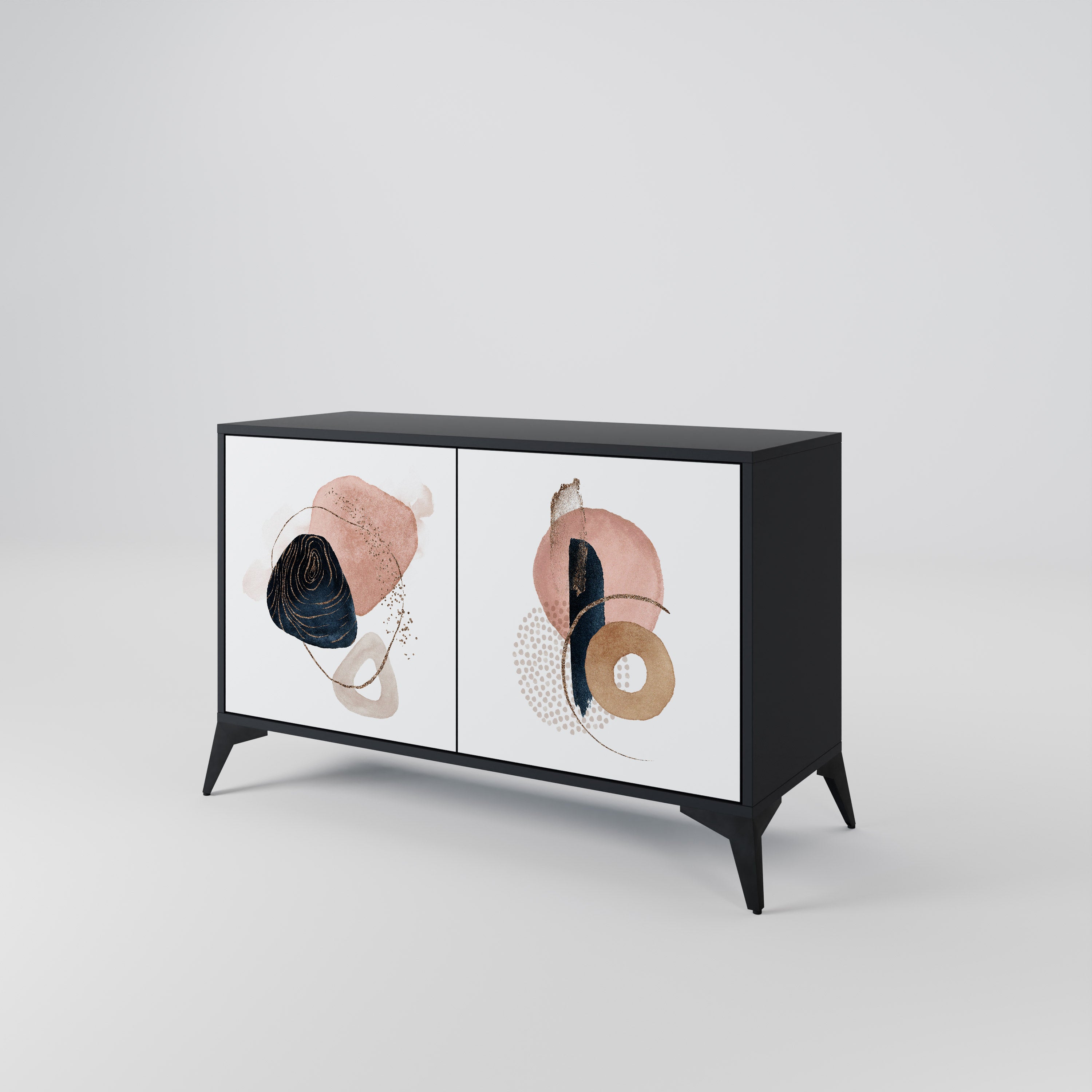COLORFUL SHAPES 2-Door Sideboard in Black Finish