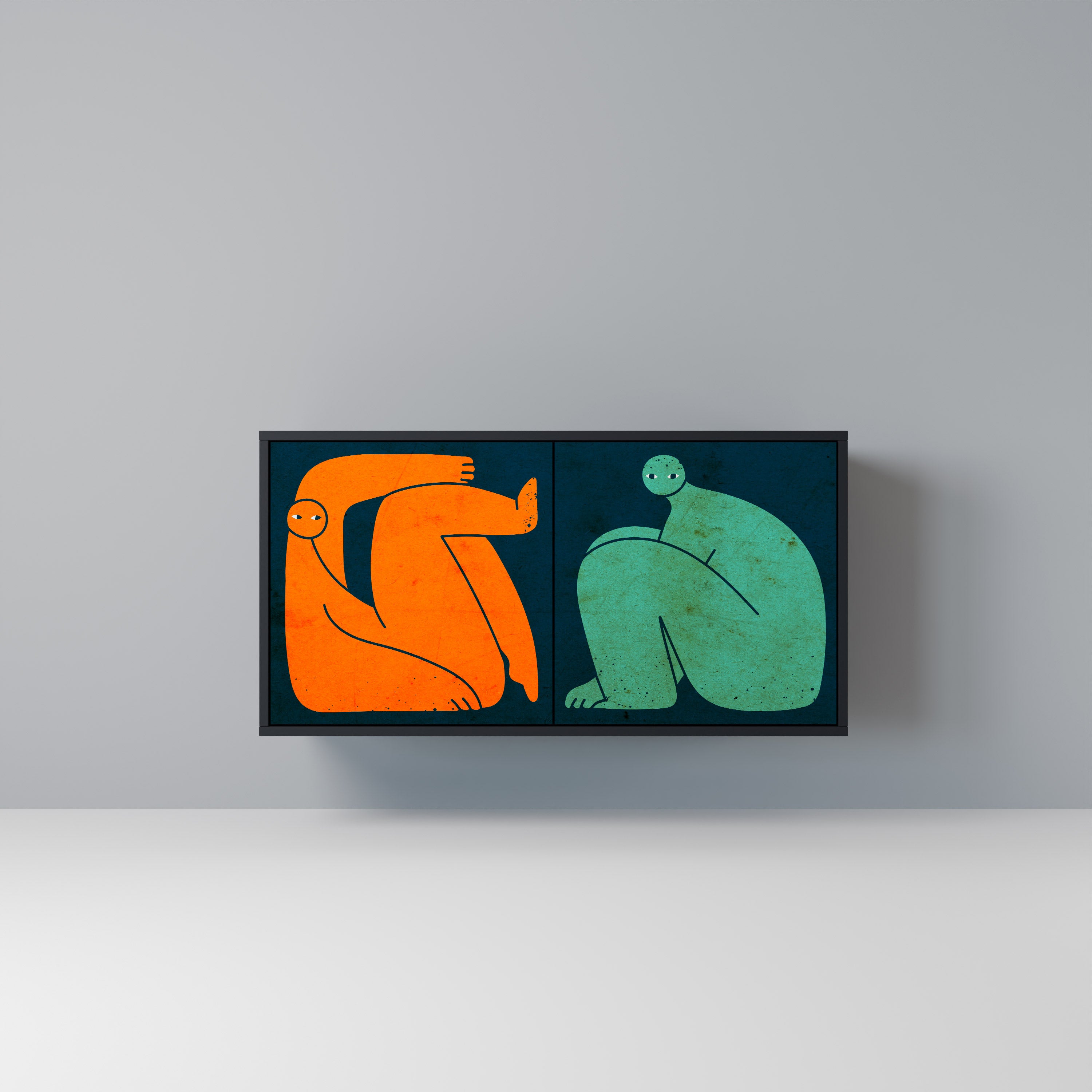 TOGETHER BUT SEPARATELY 2-Door Sideboard in Black Finish